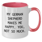 Funny German Shepherd Dog Gifts from Friends for Dad's Unique Two Tone Coffee Mug