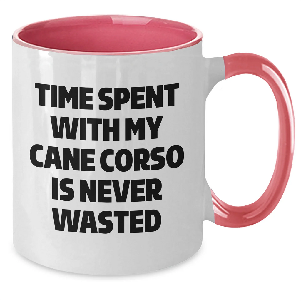 Cute Cane Corso Dog Lover's Two Tone Coffee Mug, Gifts from Men, Father's Day Unique Gifts for Cane Corso Dog Enthusiasts, Funny Quote