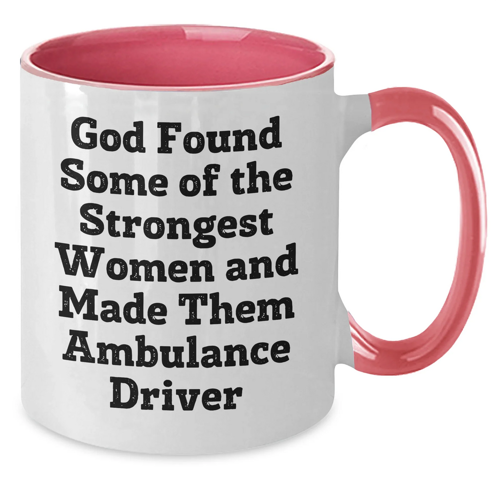 Funny Ambulance Driver Gifts from Friends and Family - Two Tone Coffee Mug with Inspirational Quote