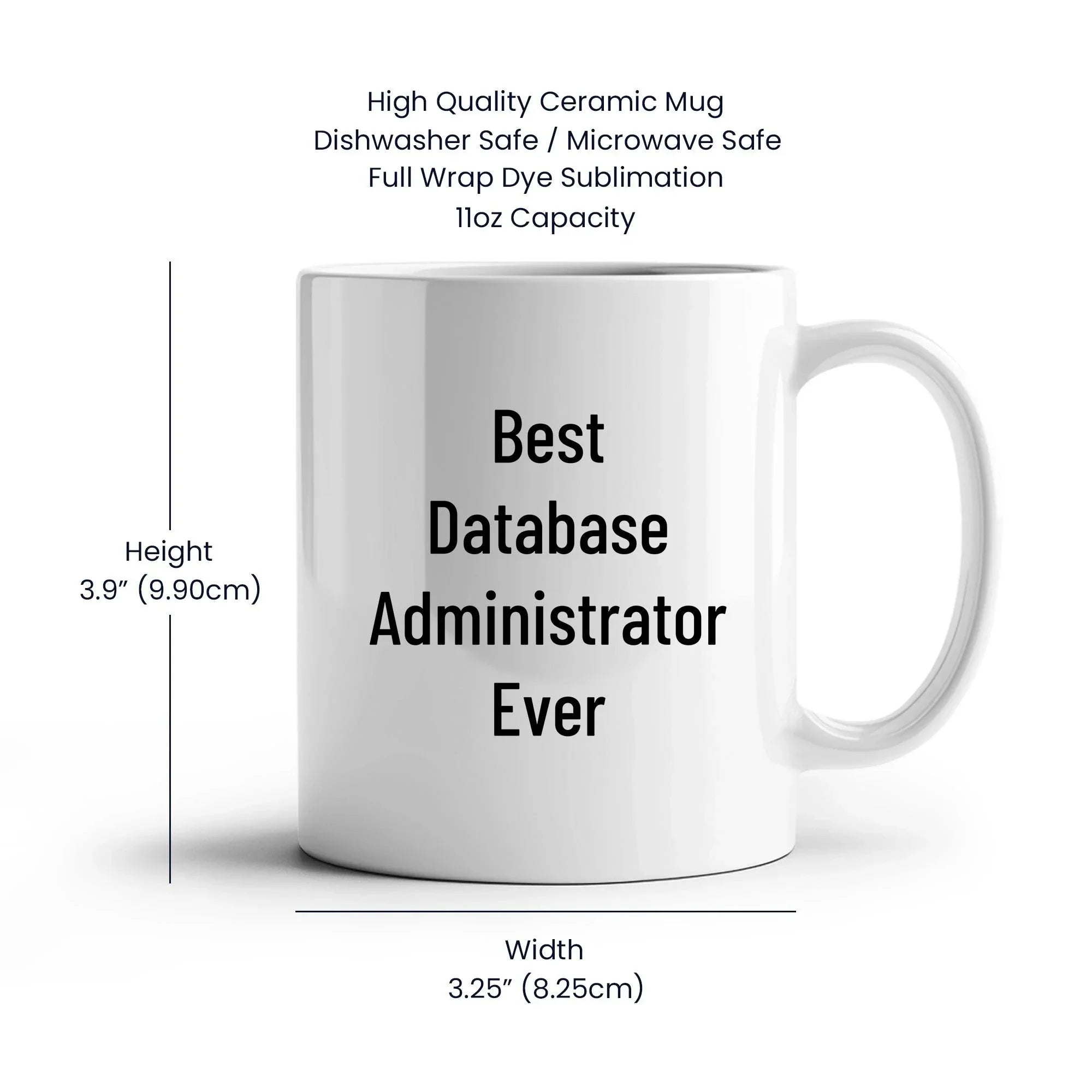 Funny Database Administrator Gifts for Men, Women, Friends, Coworkers - Best White Coffee Mug for Graduation