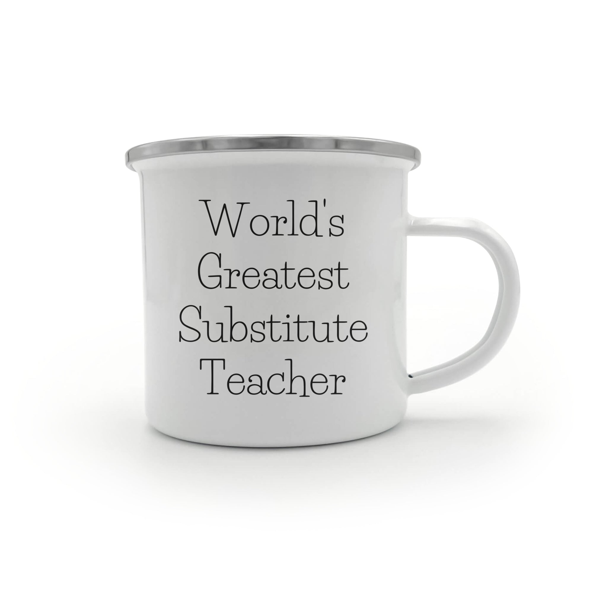 Amazing Worlds Greatest Substitute Teacher Camping Mug Stainless Steel Keeps Hot