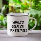 Tax Preparer World's Greatest Camping Mug Graduation Gift