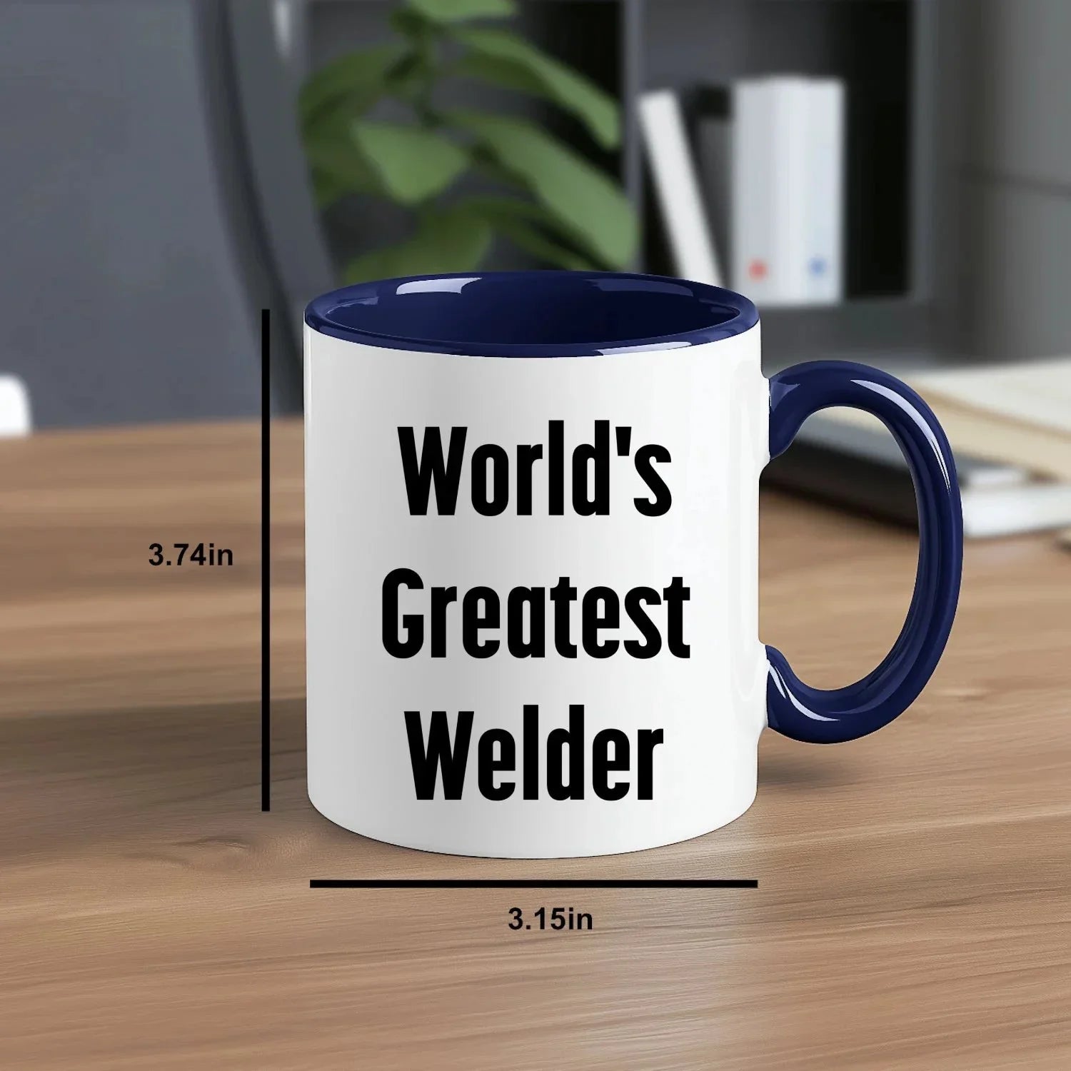 Bold Two Tone Coffee Mug With World's Greatest Welder Quote Gift