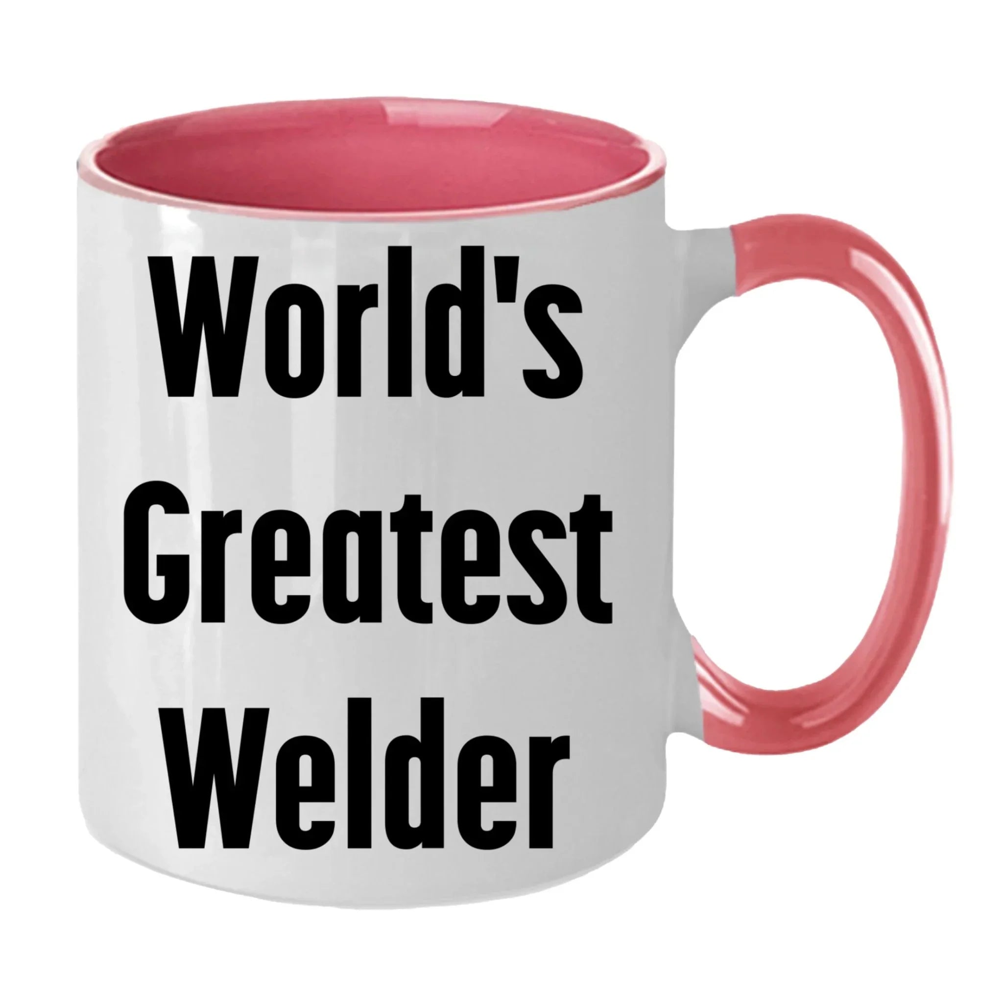 Bold Two Tone Coffee Mug With World's Greatest Welder Quote Gift