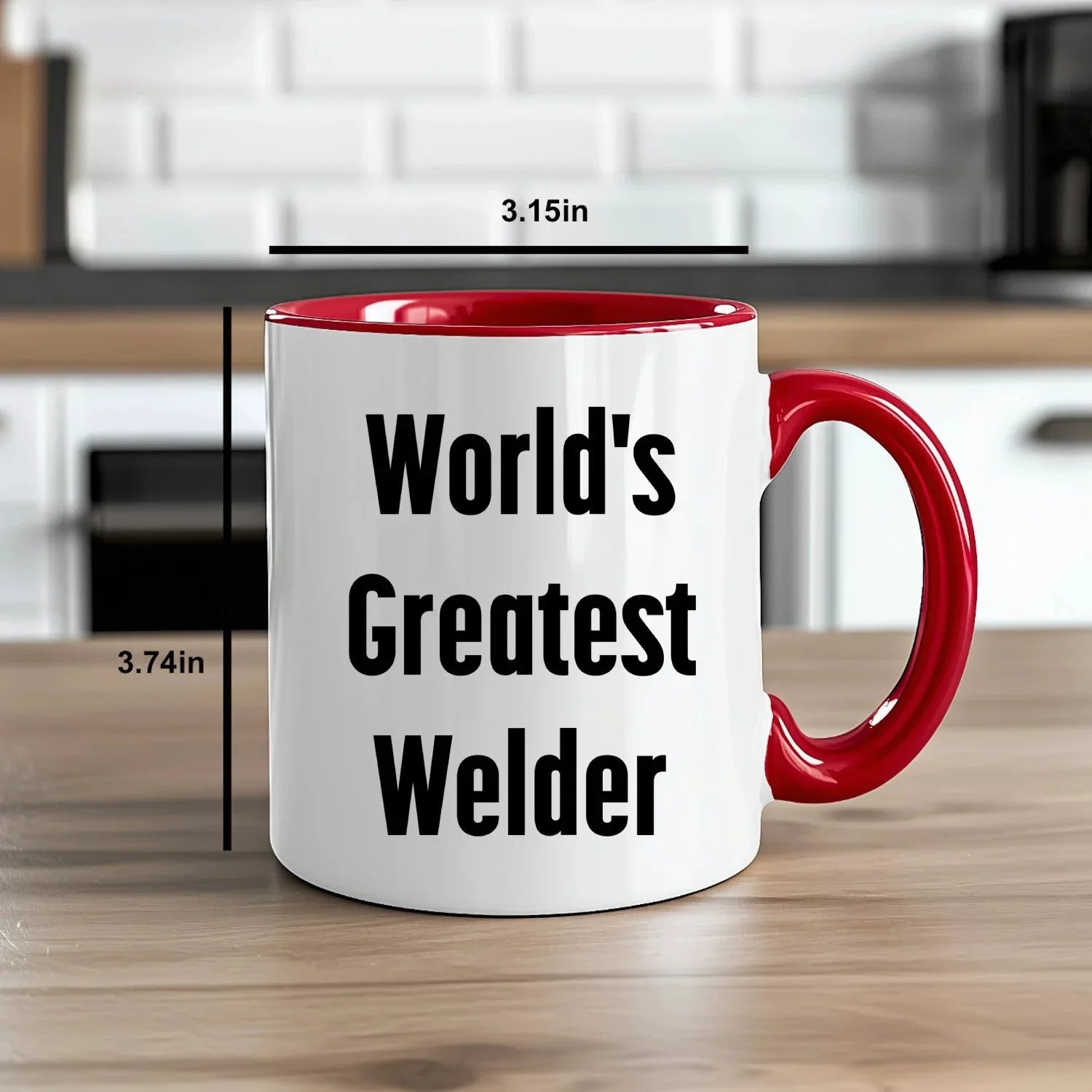 Bold Two Tone Coffee Mug With World's Greatest Welder Quote Gift