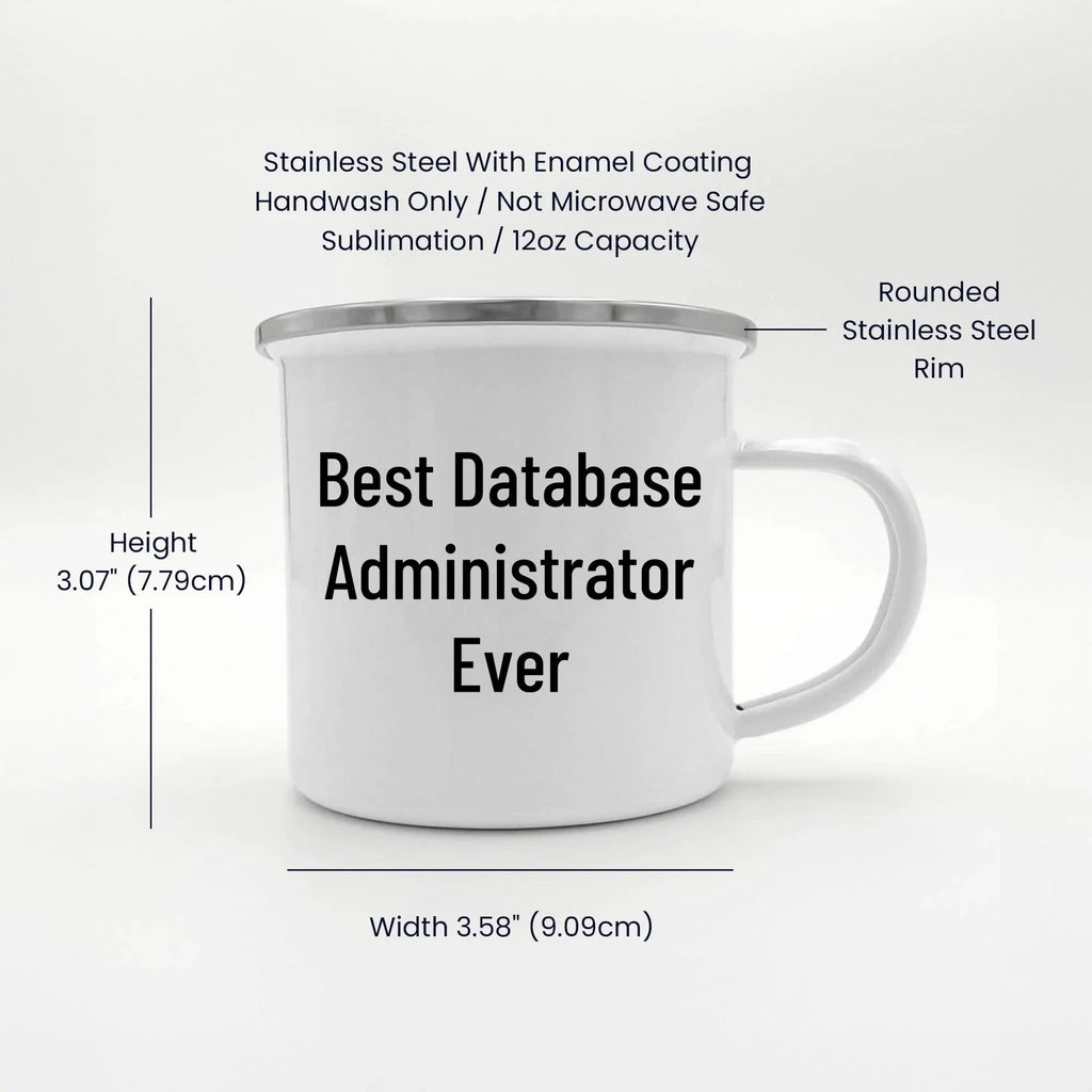 Funny Gifts from Friends to Best Database Administrator Ever, 'I'm Not a Morning Person', Camping Mug for Graduation Unique Gifts