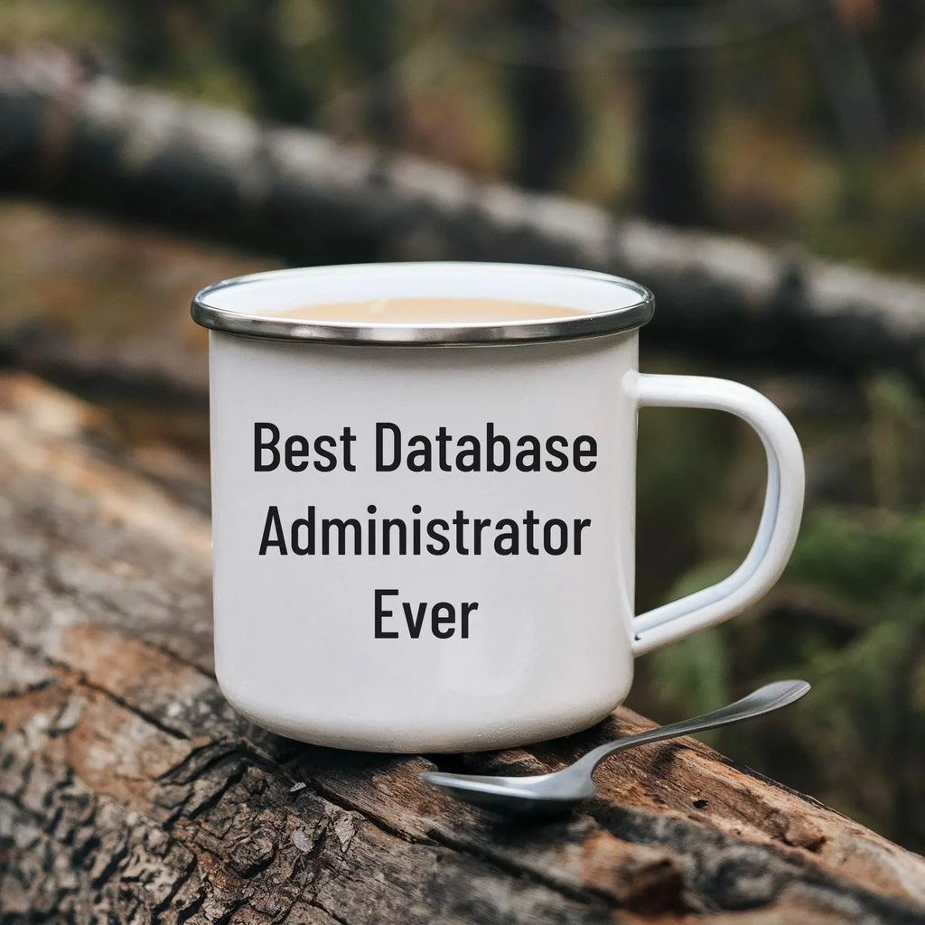 Funny Gifts from Friends to Best Database Administrator Ever, 'I'm Not a Morning Person', Camping Mug for Graduation Unique Gifts