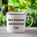 Funny Gifts from Friends to Best Database Administrator Ever, 'I'm Not a Morning Person', Camping Mug for Graduation Unique Gifts