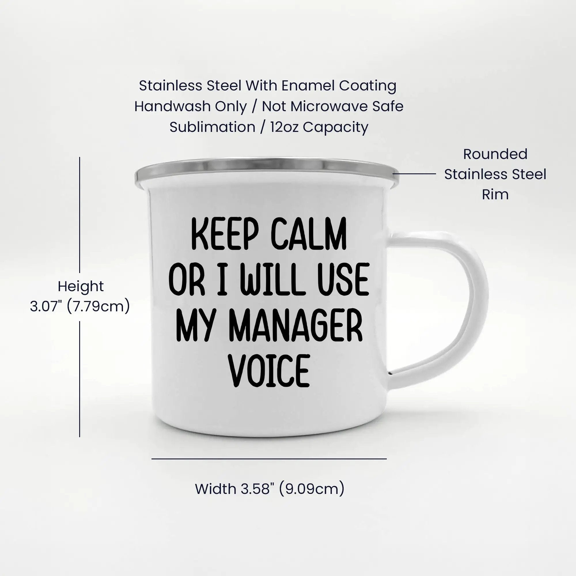 Manager Camping Mug Keep Calm Or I Will Use My Manager Voice Graduation Gift