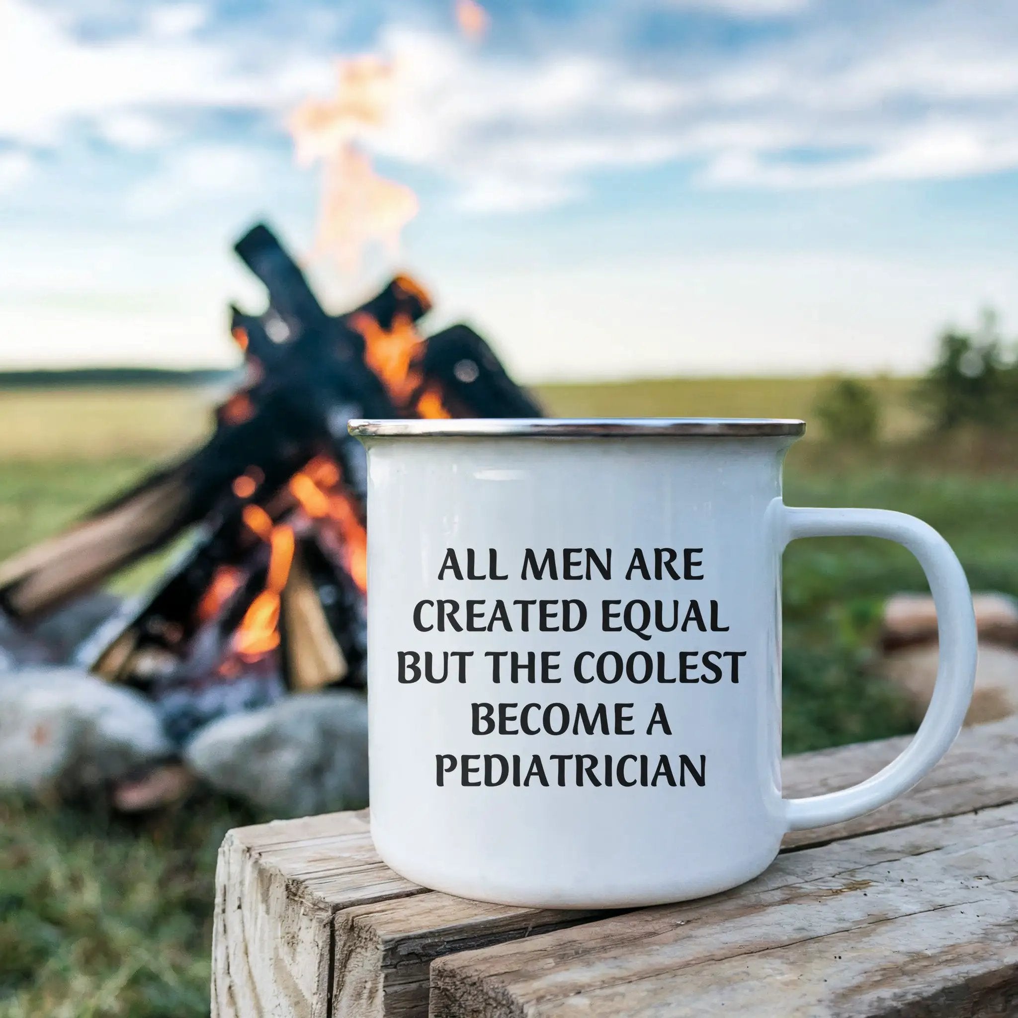 Pediatrician Camping Mug All Men Are Create Graduation Gift