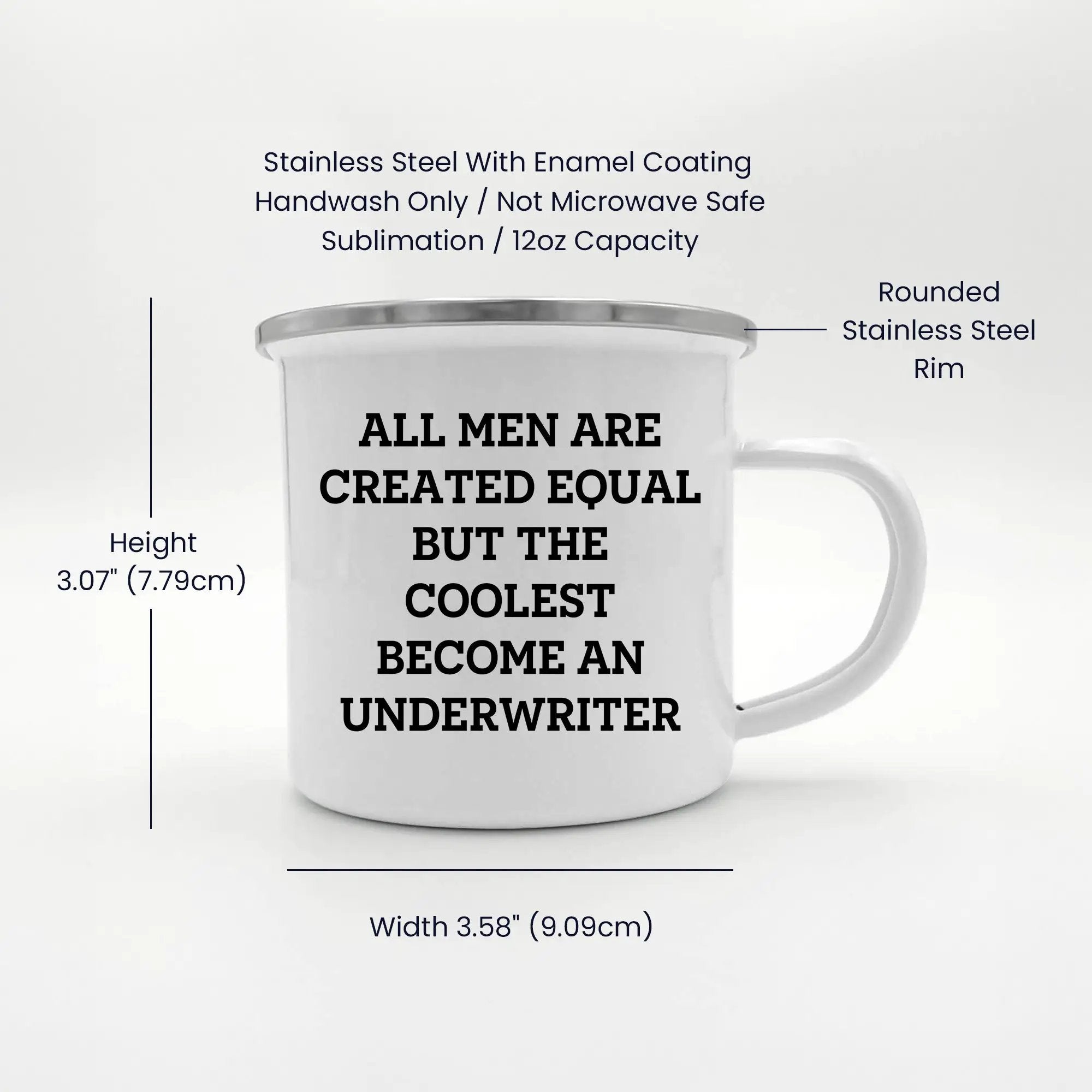 Underwriter Camping Mug All Men Are Created Equal The Coolest Graduation Gift