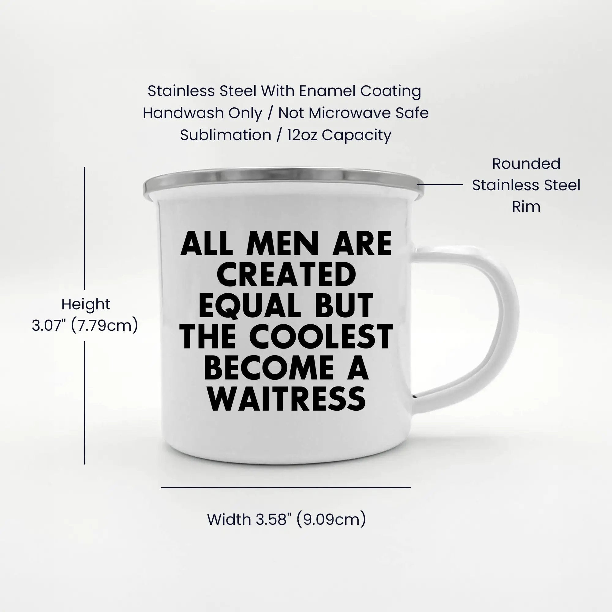 Waitress Mug All Men Are Created Equal But The Coolest Become A Waitress Gift