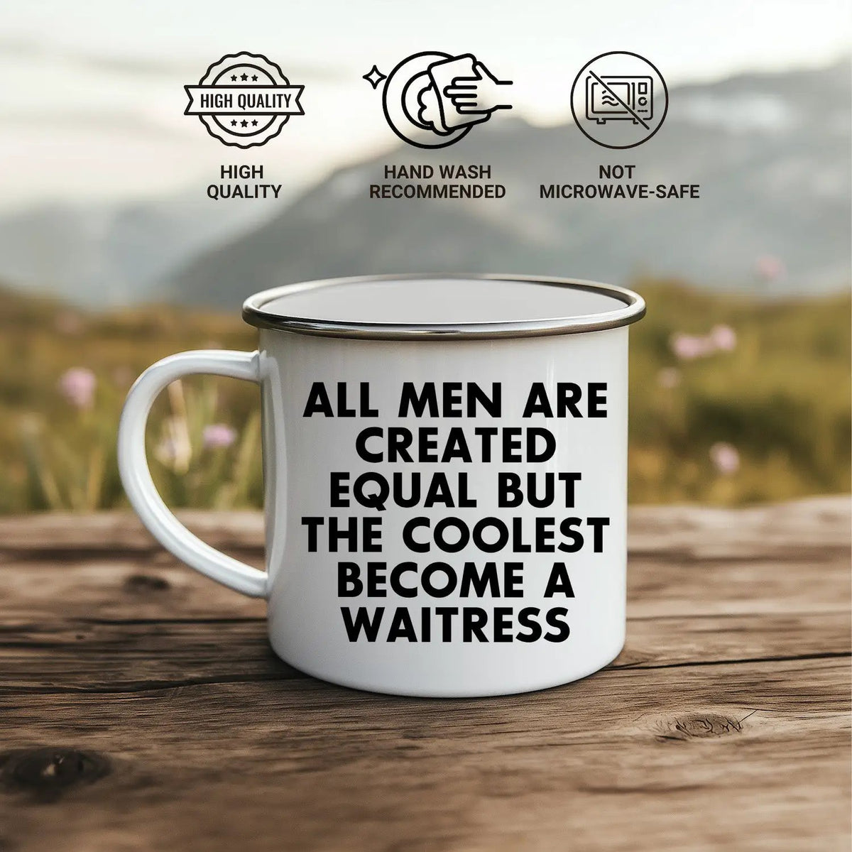 Waitress Mug All Men Are Created Equal But The Coolest Become A Waitress Gift
