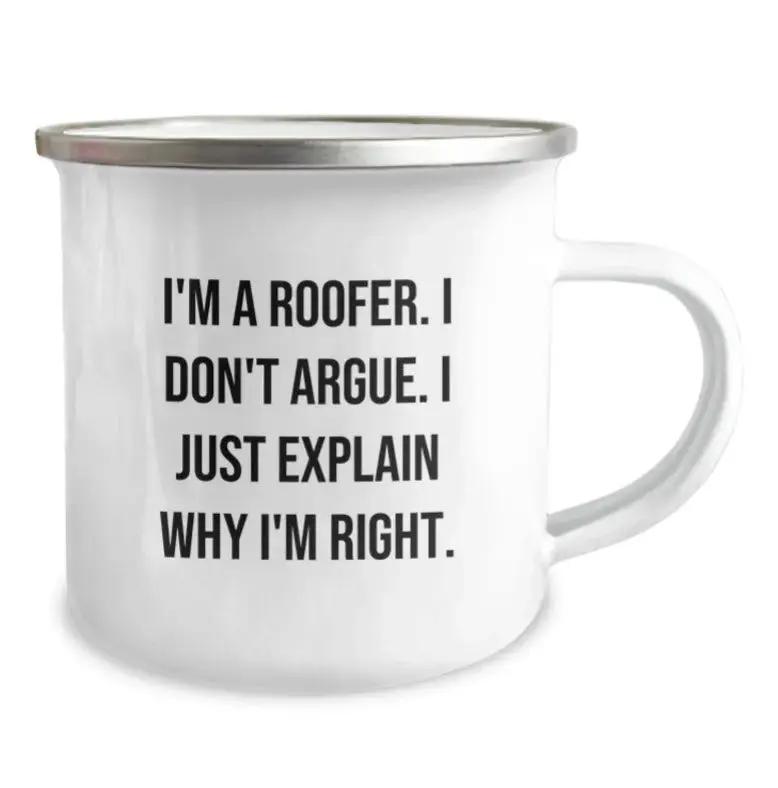 Funny Roofer Gifts from Men to Friends with Unique Christmas Unique Gifts for Roofer Camping Mug - Mallard Moon