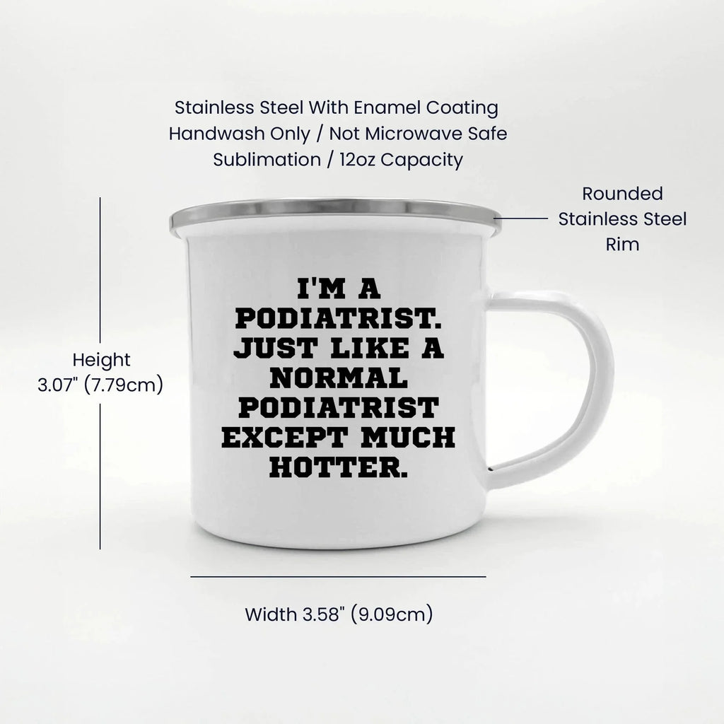 Cheerful Podiatrist Camping Mug With Insulated Stainless Steel Keeps Coffee Hot
