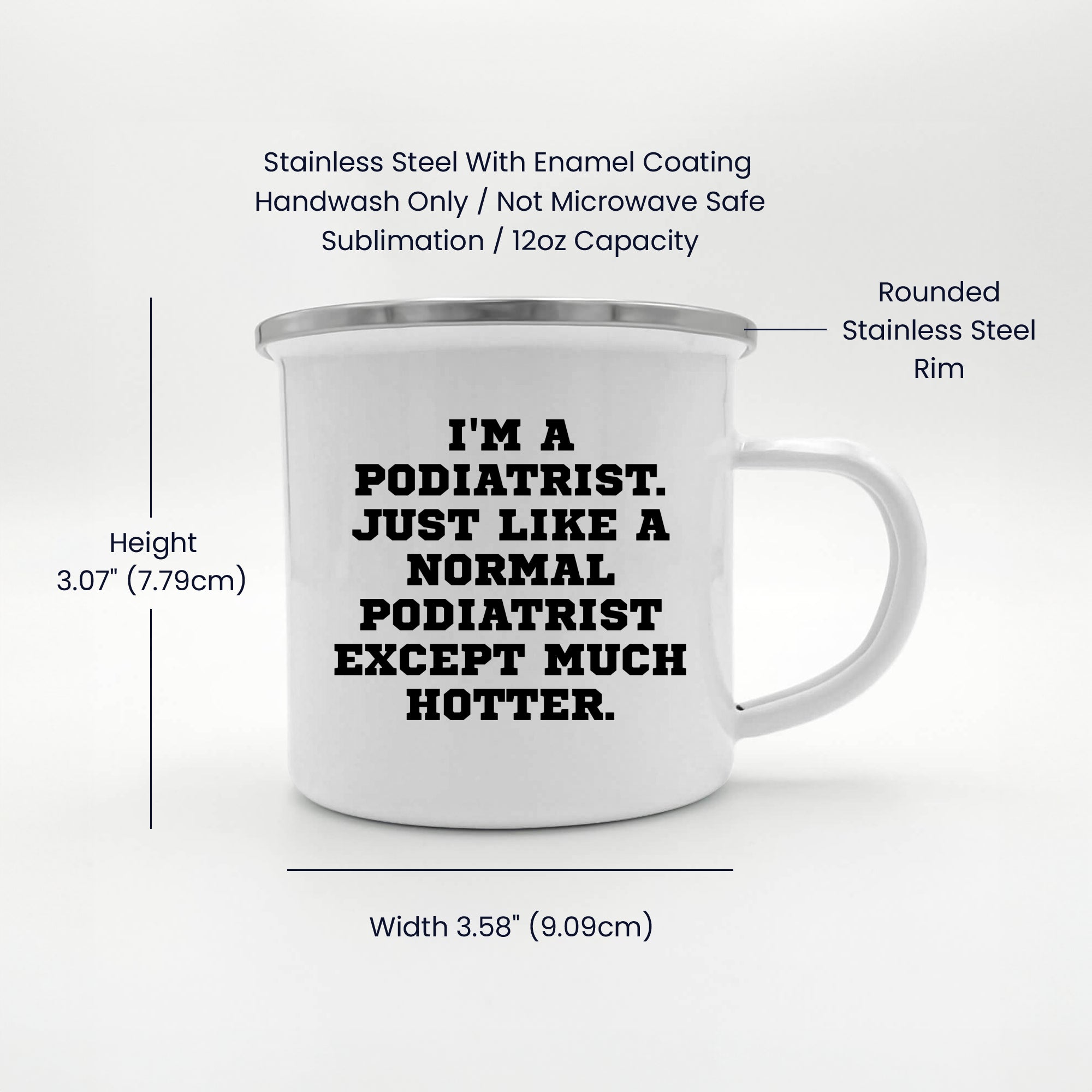 Cheerful Podiatrist Camping Mug With Insulated Stainless Steel Keeps Coffee Hot