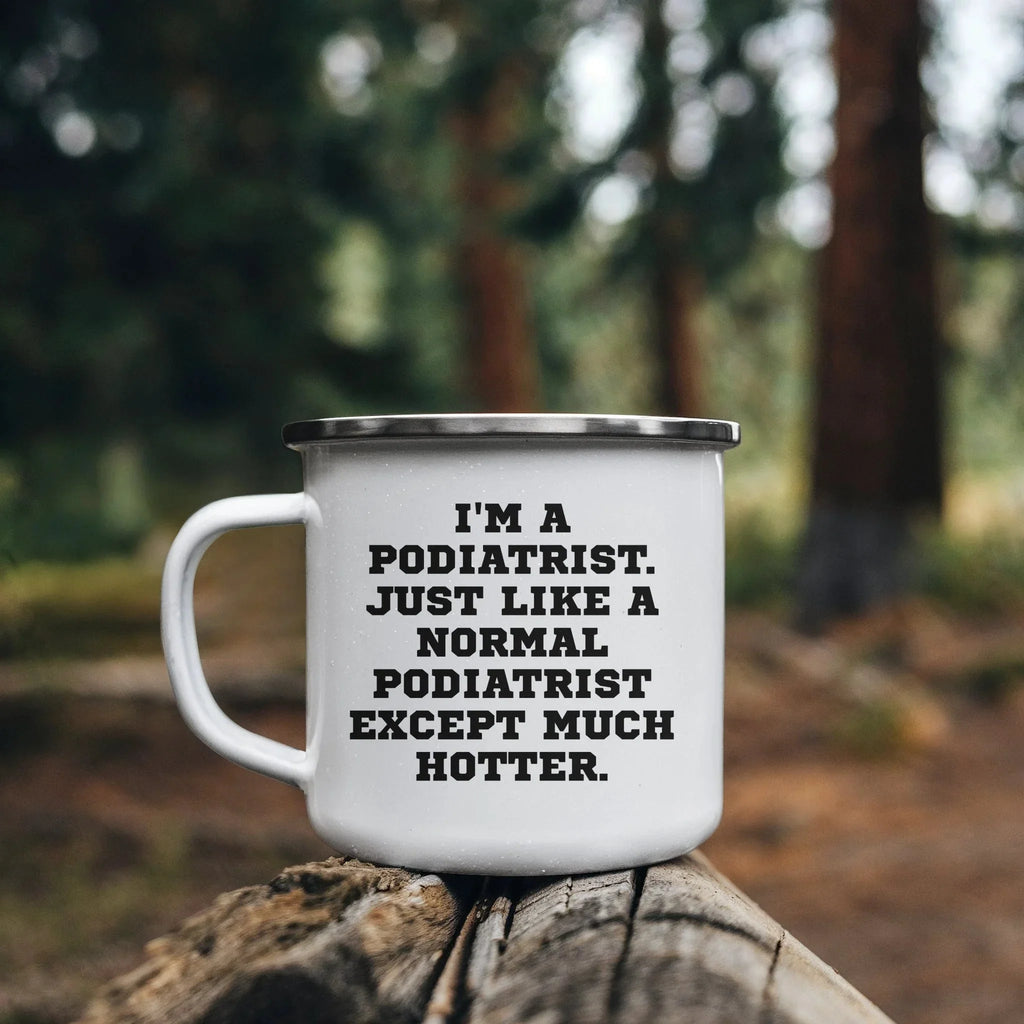 Cheerful Podiatrist Camping Mug With Insulated Stainless Steel Keeps Coffee Hot