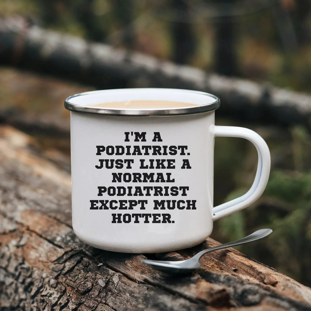 Cheerful Podiatrist Camping Mug With Insulated Stainless Steel Keeps Coffee Hot