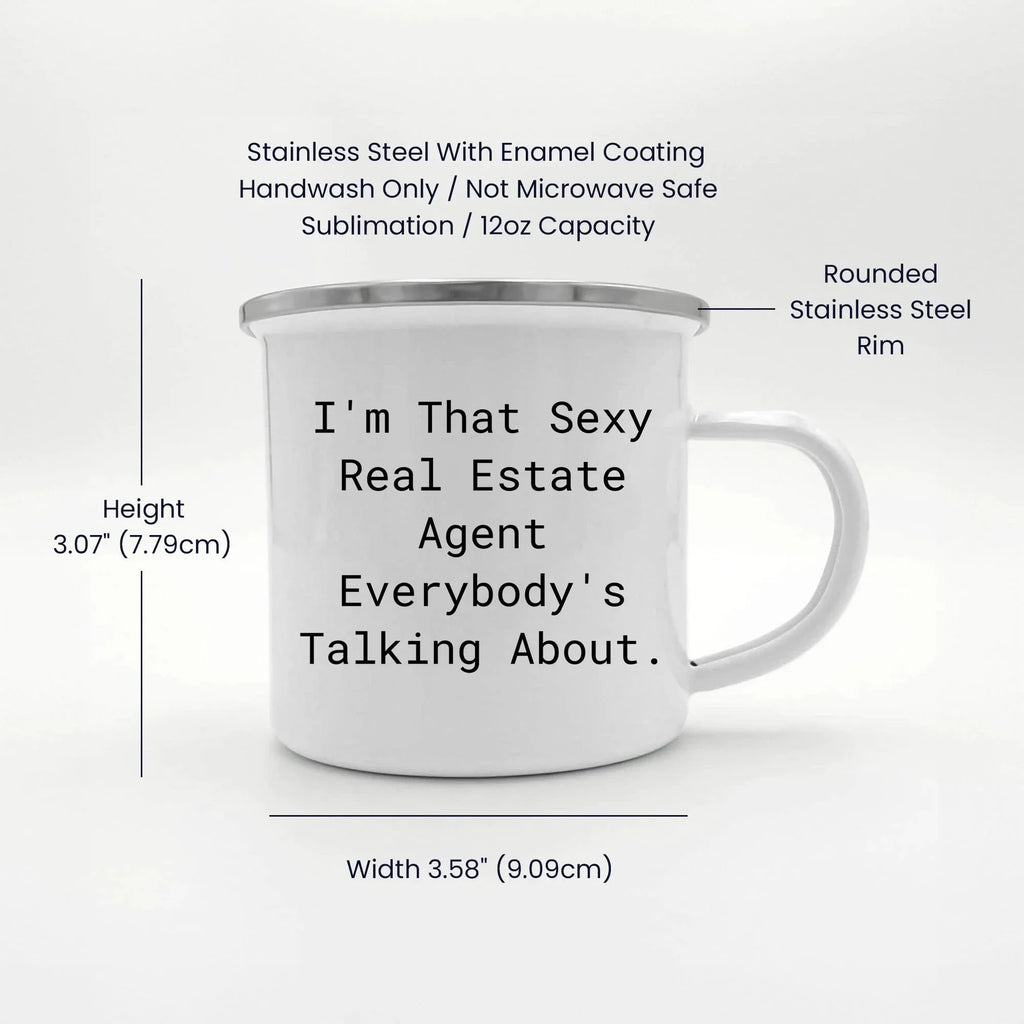 Real Estate Agent Gifts, Funny Inspirational Quote, Camping Mug for Graduation, Gifts from Friends to Real Estate Agent
