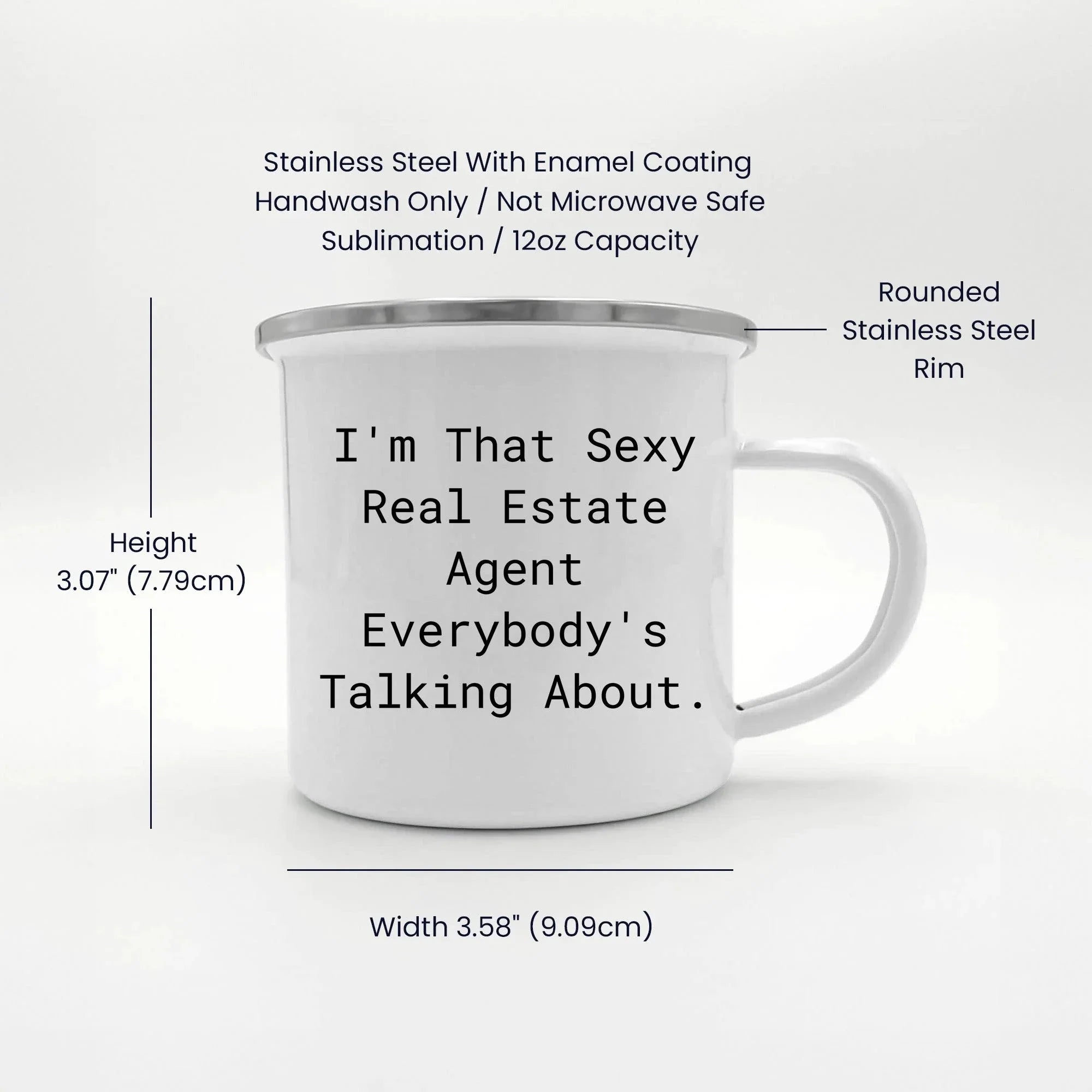 Real Estate Agent Gifts, Funny Inspirational Quote, Camping Mug for Graduation, Gifts from Friends to Real Estate Agent