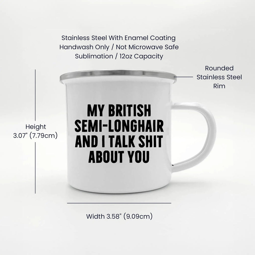 British Semi Longhair Cat Mug Talk Shit About You Graduation