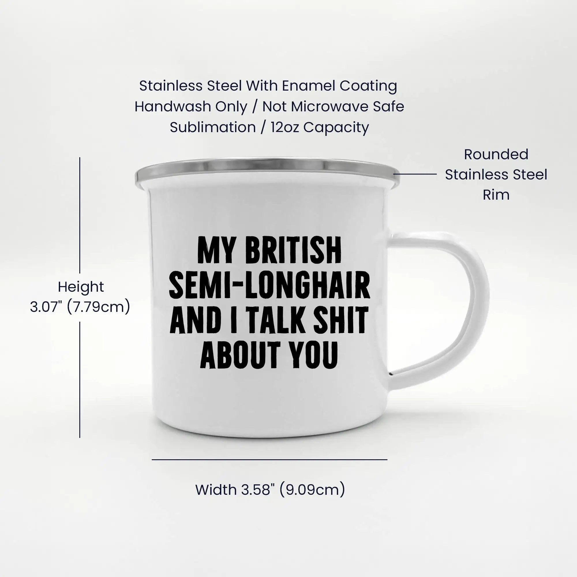 British Semi Longhair Cat Mug Talk Shit About You Graduation