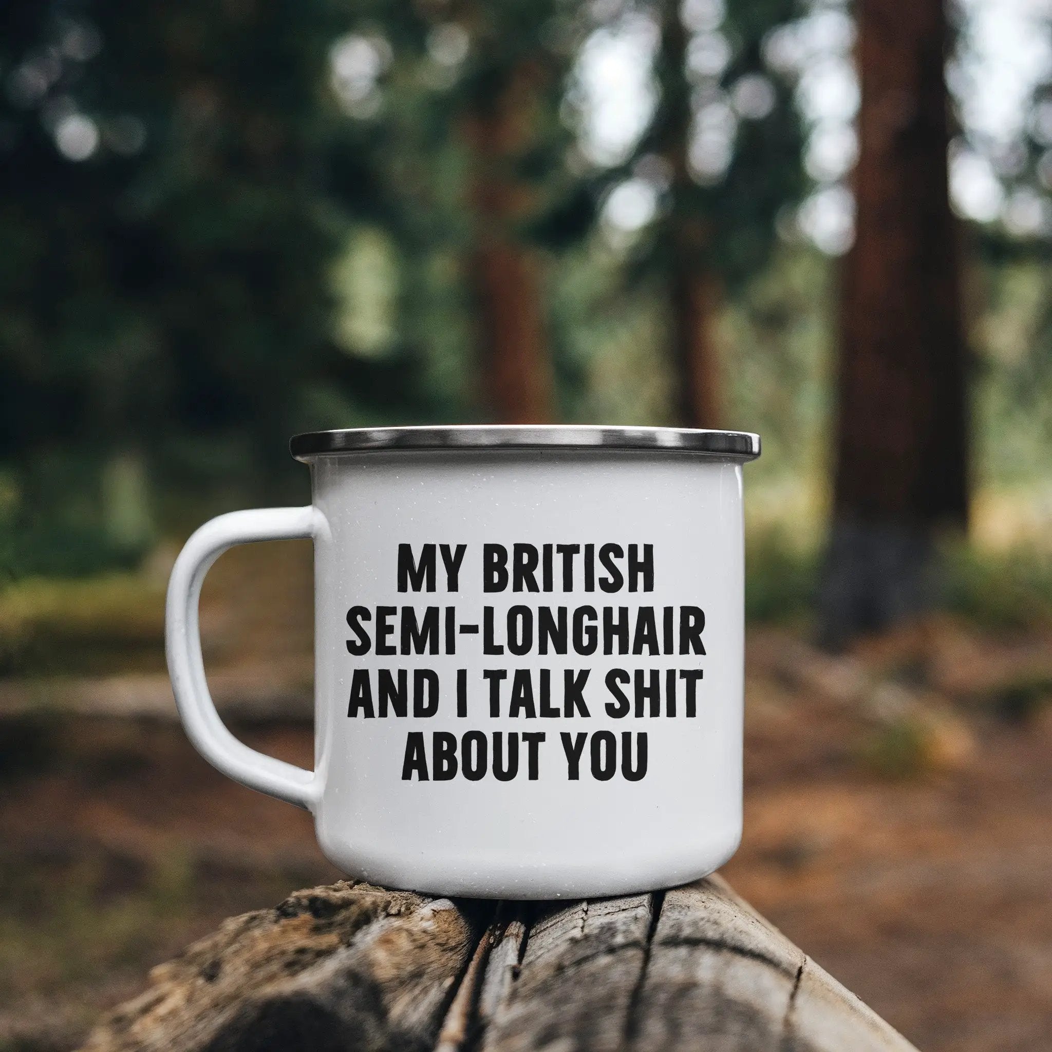 British Semi Longhair Cat Mug Talk Shit About You Graduation