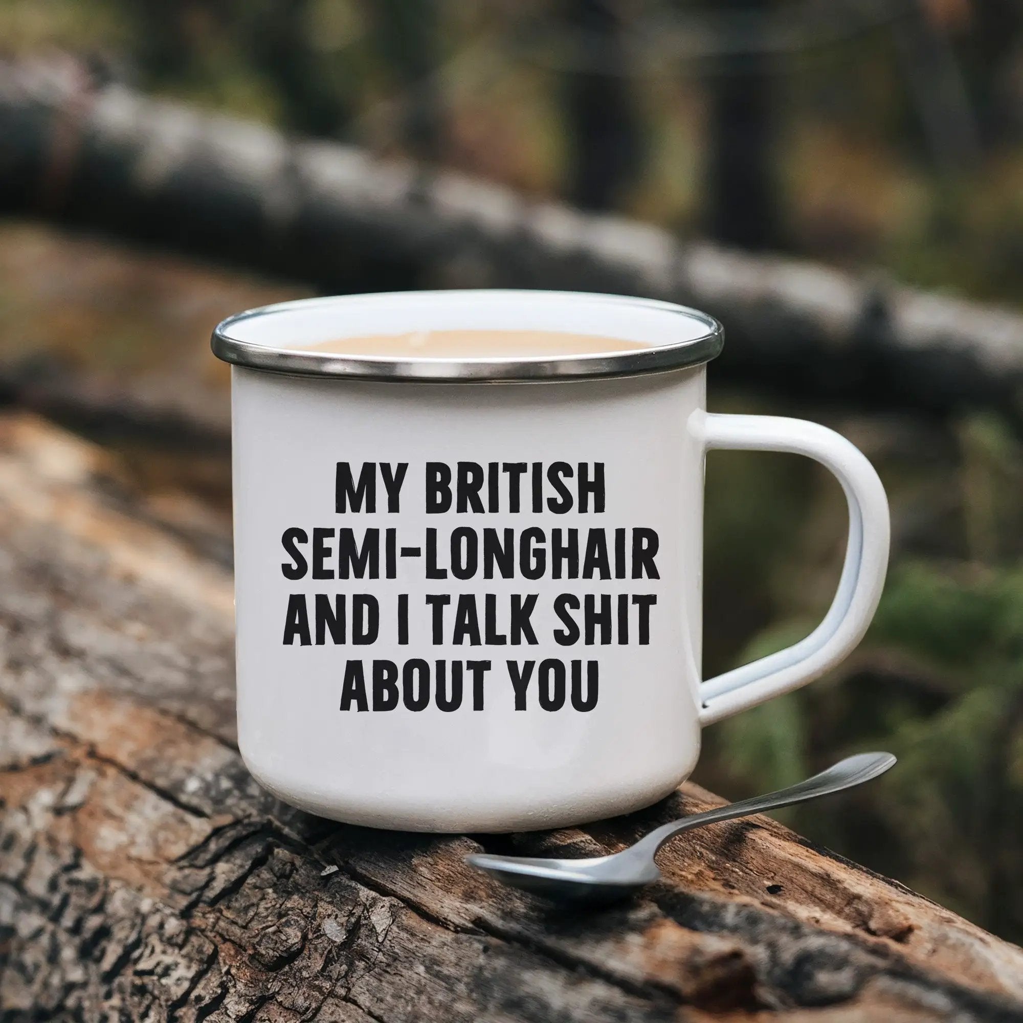 British Semi Longhair Cat Mug Talk Shit About You Graduation