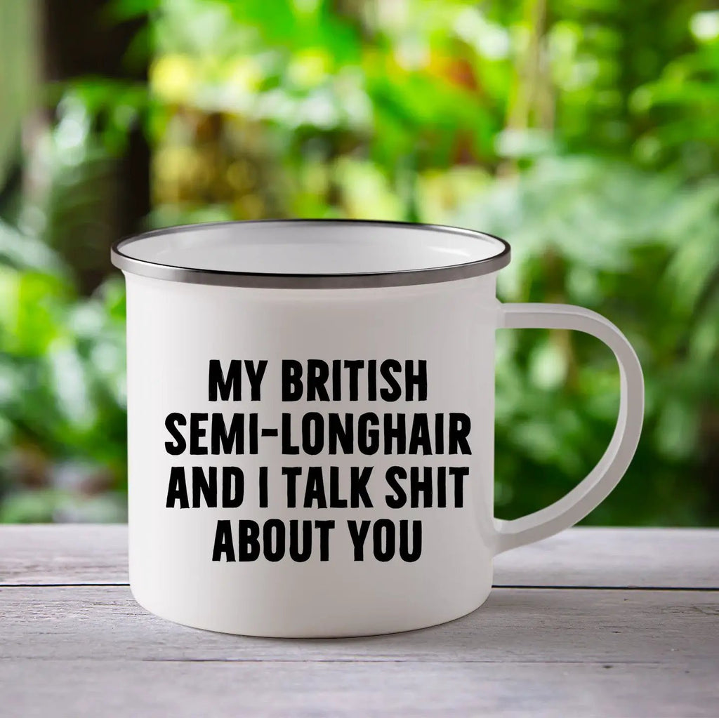 British Semi Longhair Cat Mug Talk Shit About You Graduation