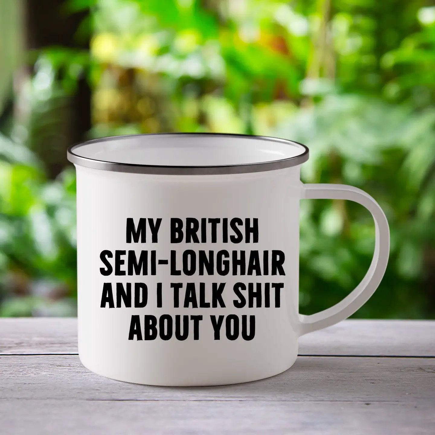 British Semi Longhair Cat Mug Talk Shit About You Graduation