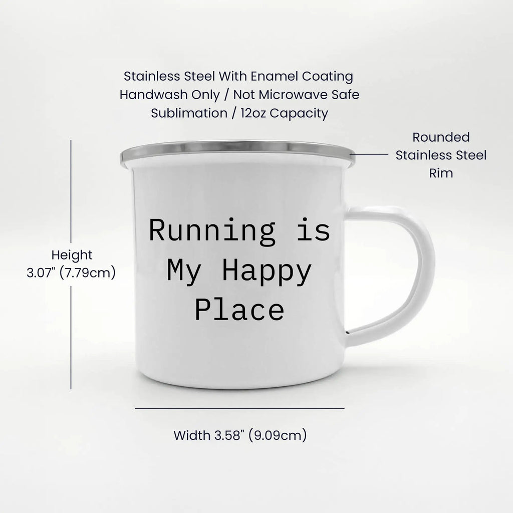 Runner Camping Mug Running Is My Happy Place Graduation Gift