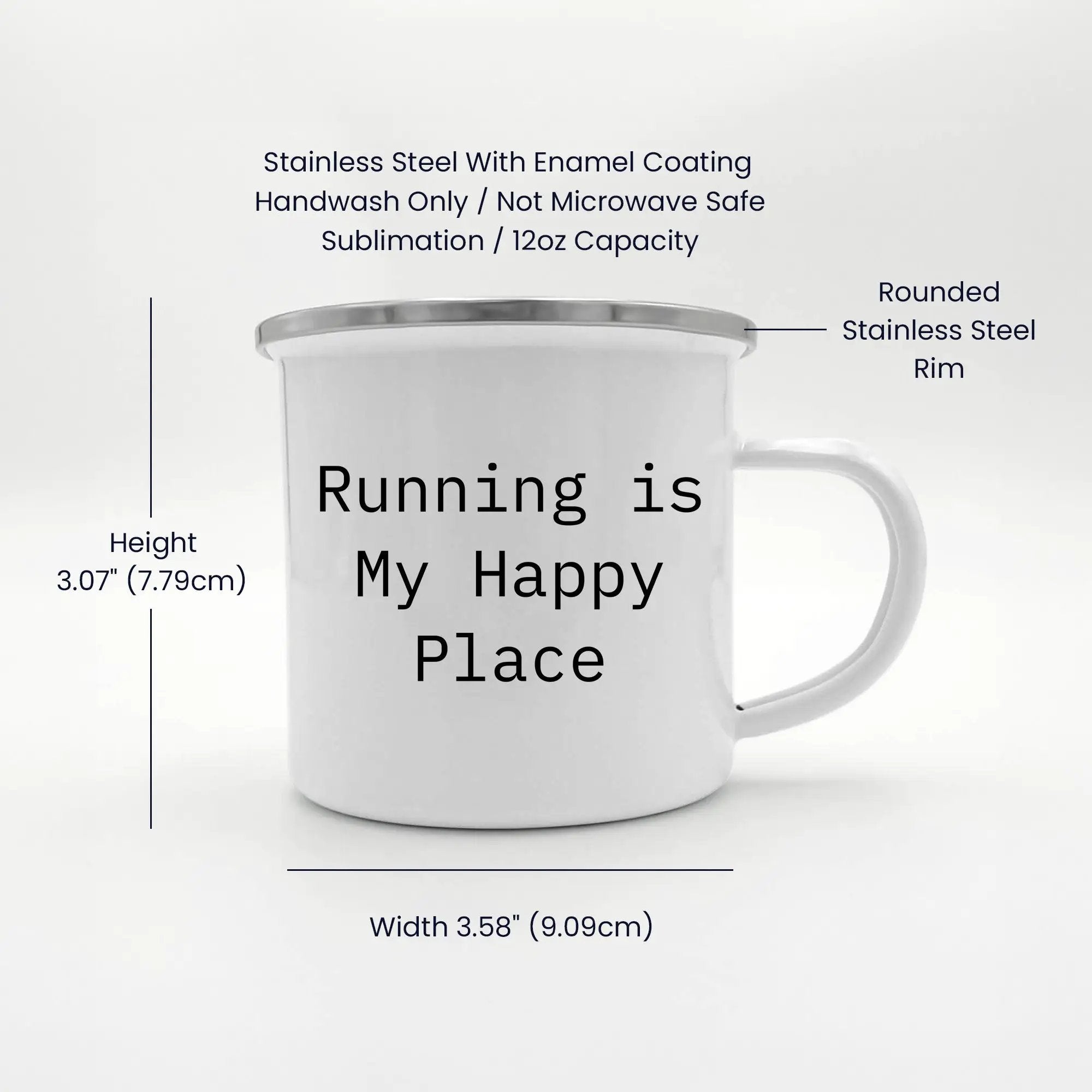 Runner Camping Mug Running Is My Happy Place Graduation Gift