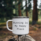 Runner Camping Mug Running Is My Happy Place Graduation Gift