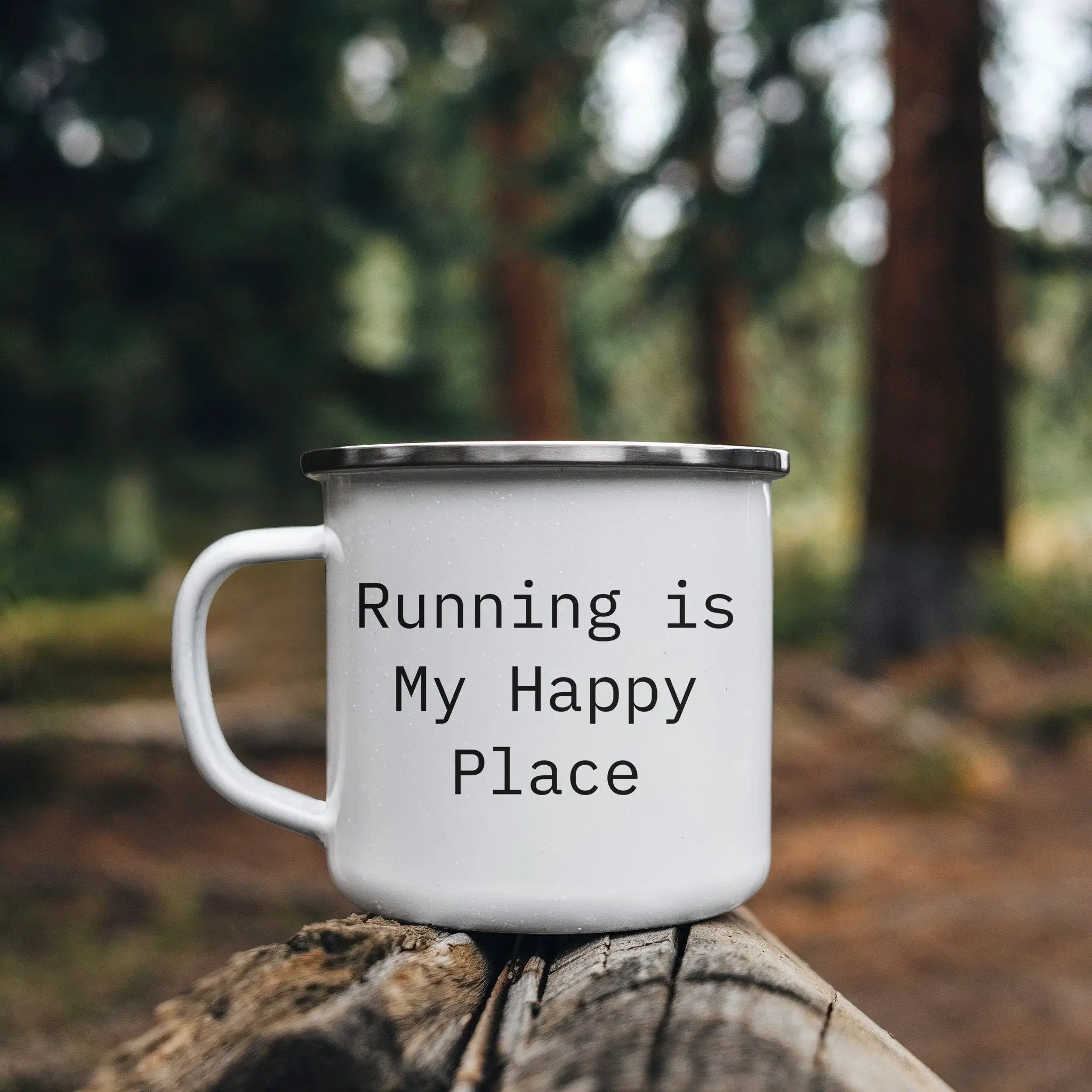 Runner Camping Mug Running Is My Happy Place Graduation Gift