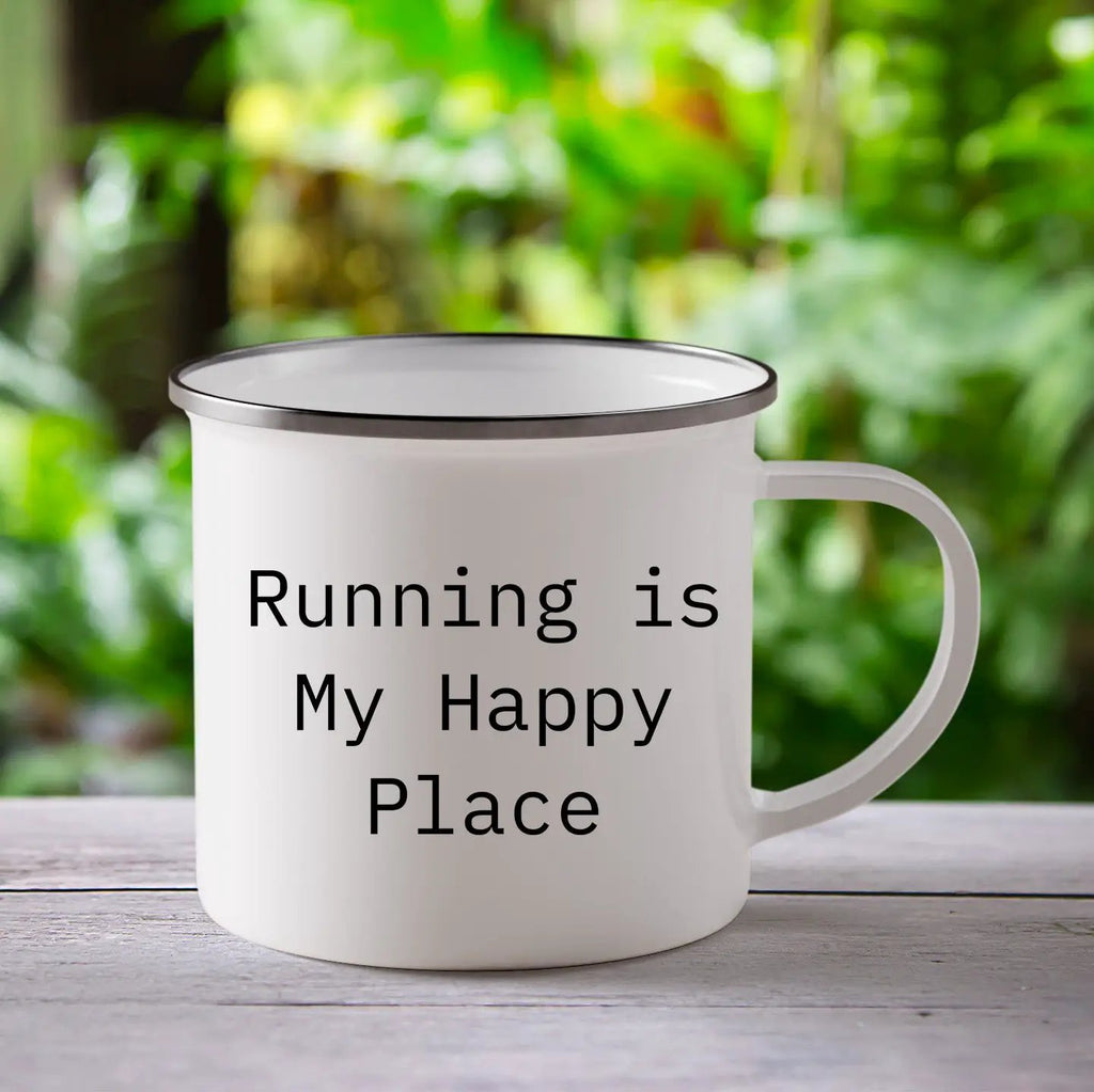 Runner Camping Mug Running Is My Happy Place Graduation Gift