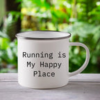 Runner Camping Mug Running Is My Happy Place Graduation Gift
