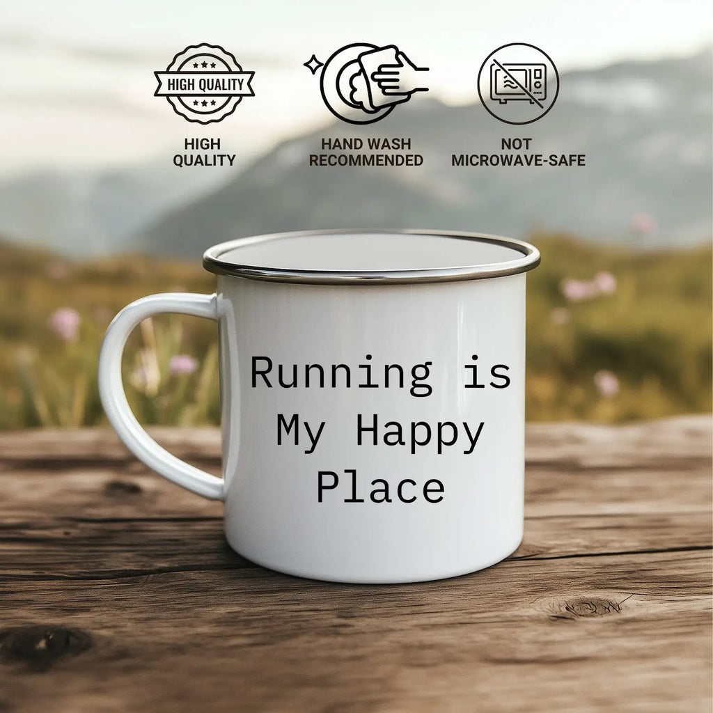 Runner Camping Mug Running Is My Happy Place Graduation Gift