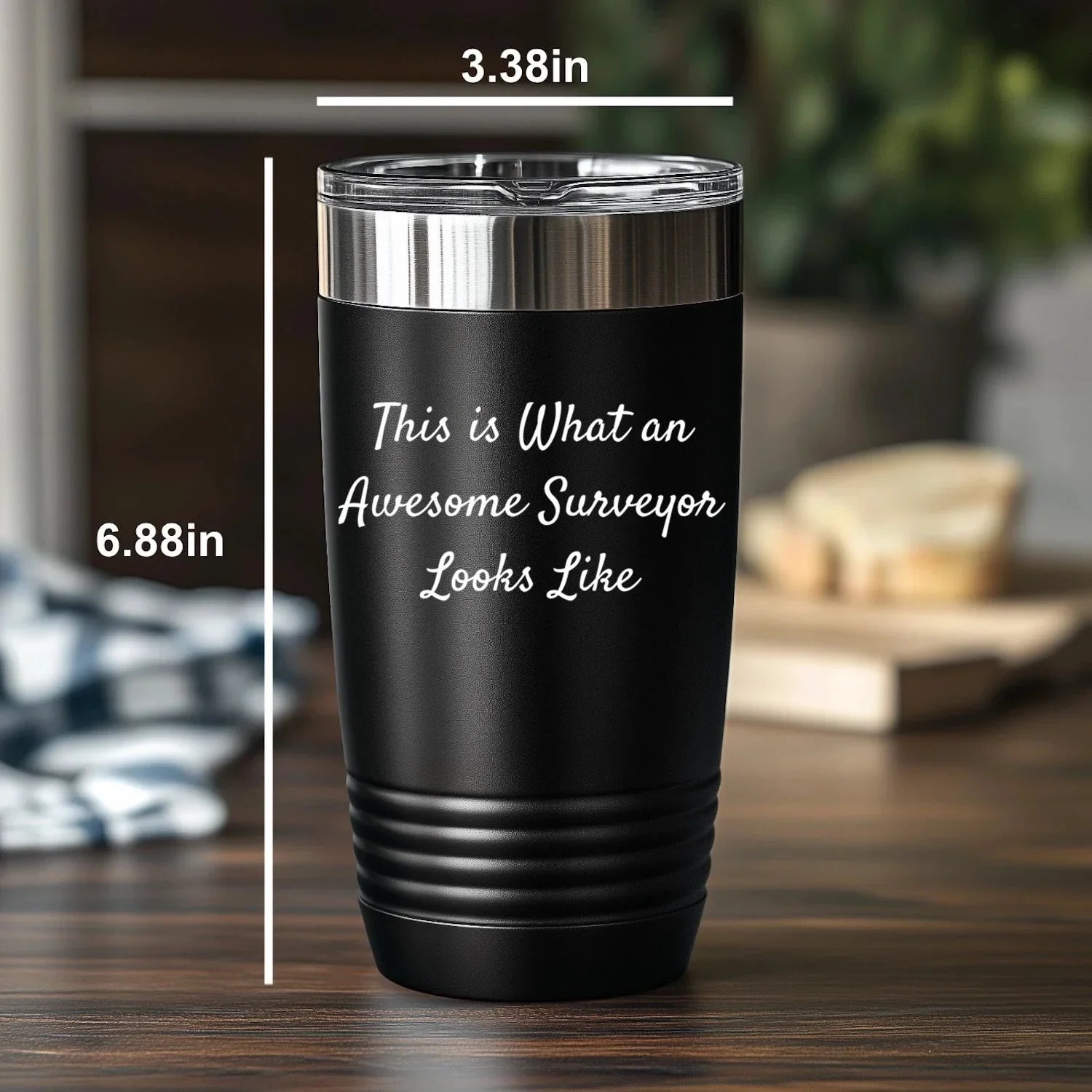 Surveyor Gift – “This Is What an Awesome Surveyor Looks Like” – Stainless Steel Insulated Tumbler – Great for Field Work or Office – 20oz & 30oz