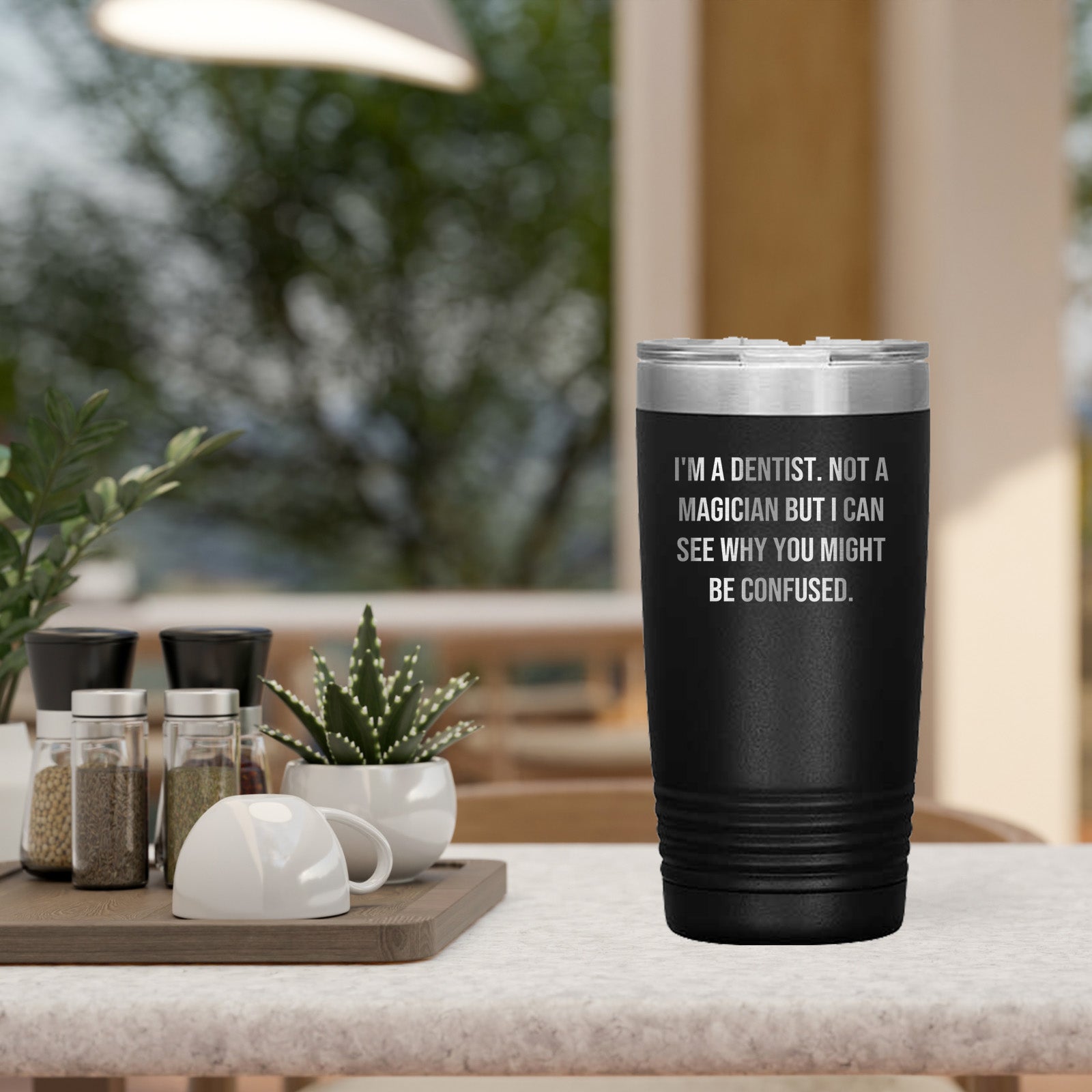 Funny Dentist Gifts from Friends for Male Dentist Graduation Tumbler - I'm A Dentist. Not A Magician But I Can See Why You Might Be Confused. - Mallard Moon Gift Shop