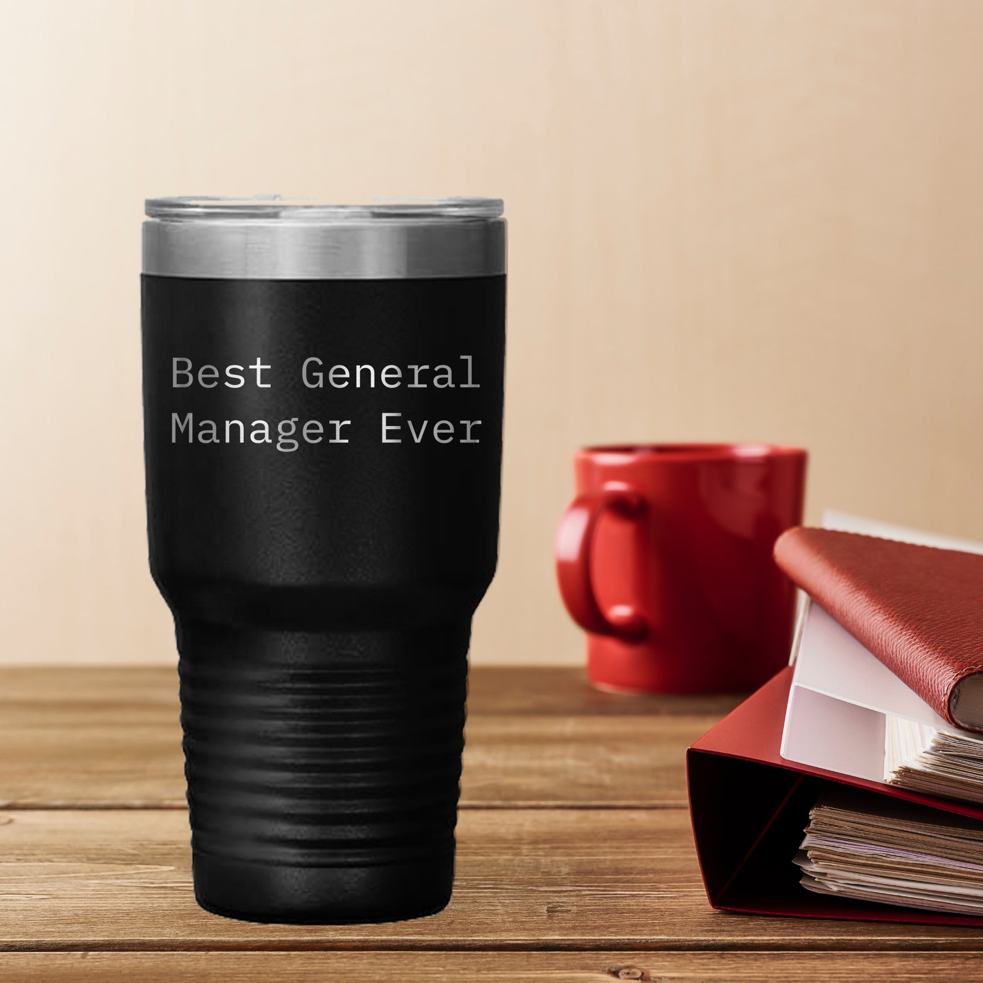 Funny General Manager Gifts from Friends - Best General Manager Ever Quote on 20oz or 30oz Stainless Steel Vacuum Insulated Tumbler for Graduation - Mallard Moon Gift Shop