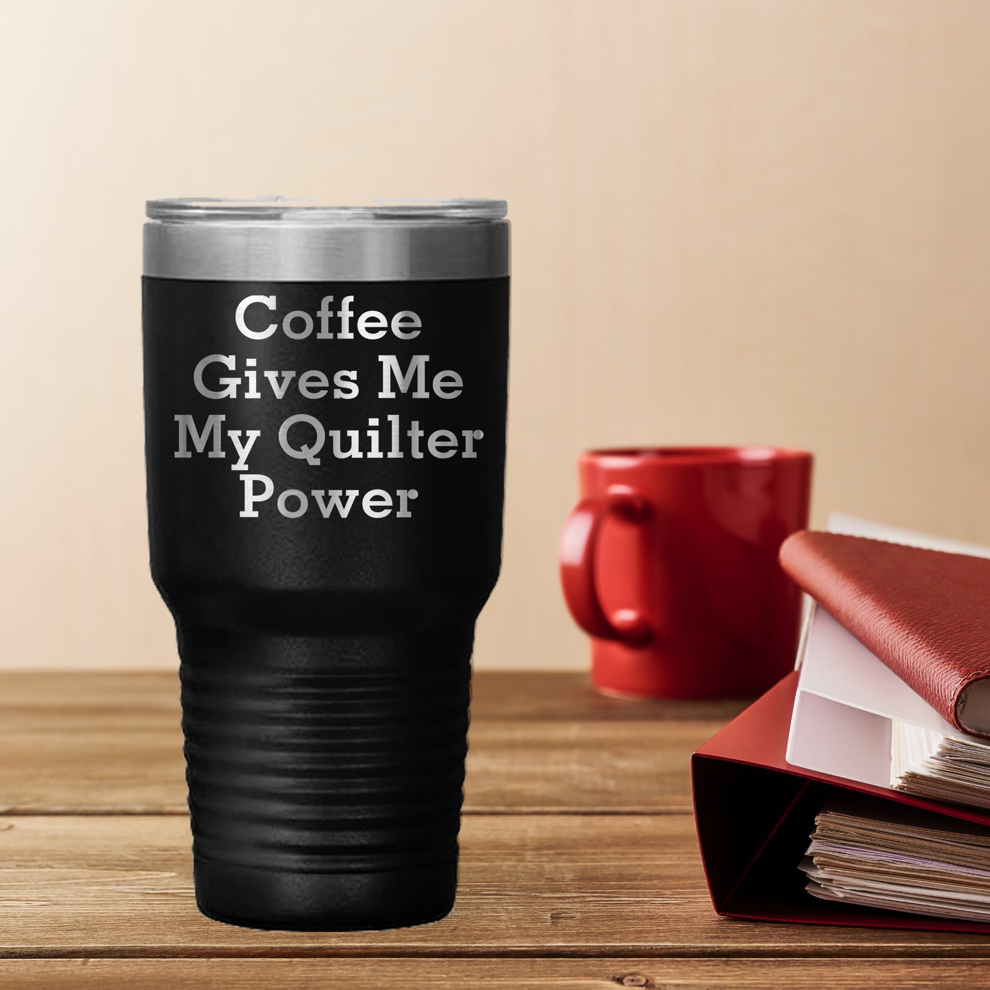 Funny Quilter Gifts from Friends for Quilter - Coffee Gives Me My Quilter Power Tumbler, Quilter Lover Mug, Graduation Unique Gifts - Mallard Moon Gift Shop