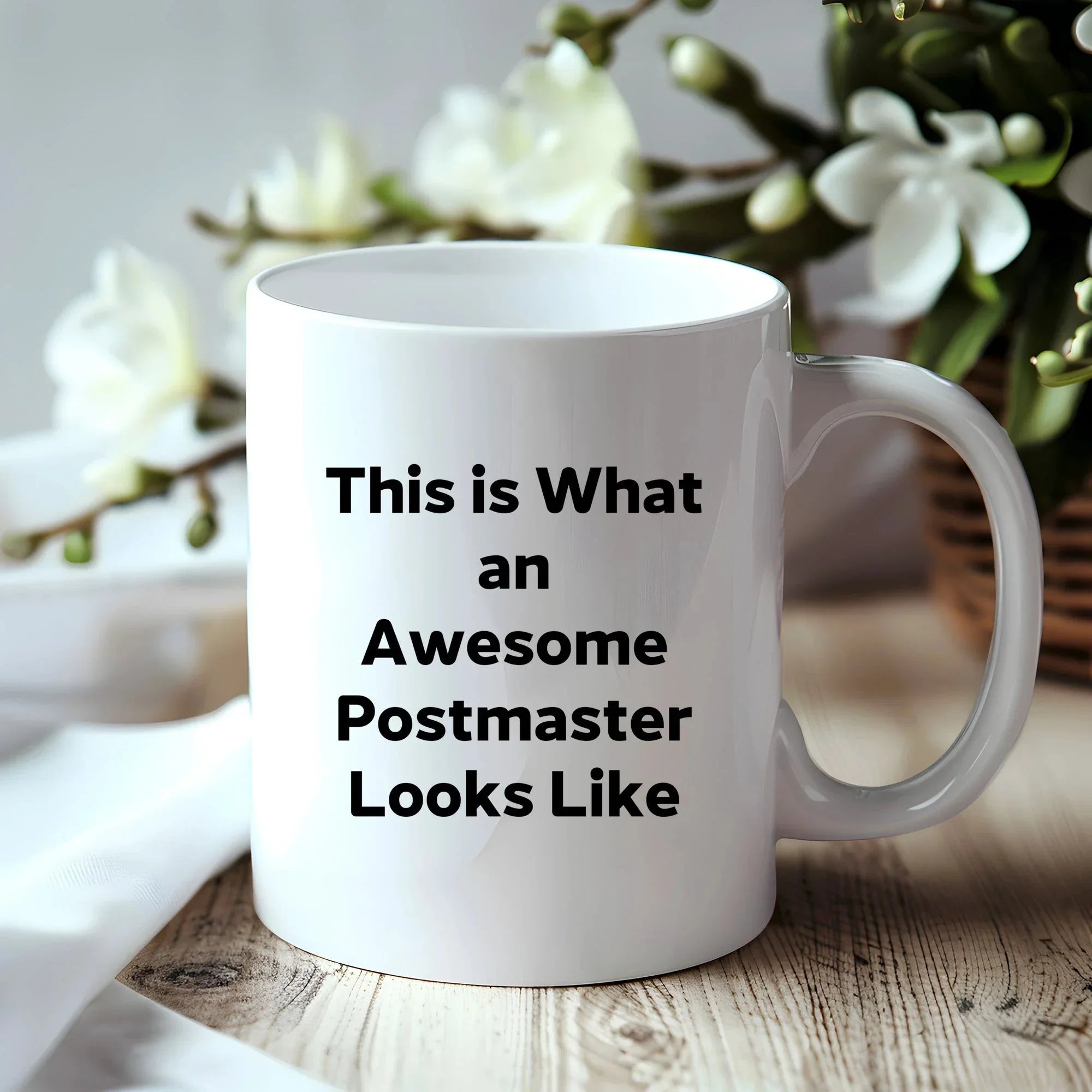 Postmaster Gifts from Friends, Fun Inspirational Quote White Coffee Mug, Graduation Unique Gifts for Him or Her