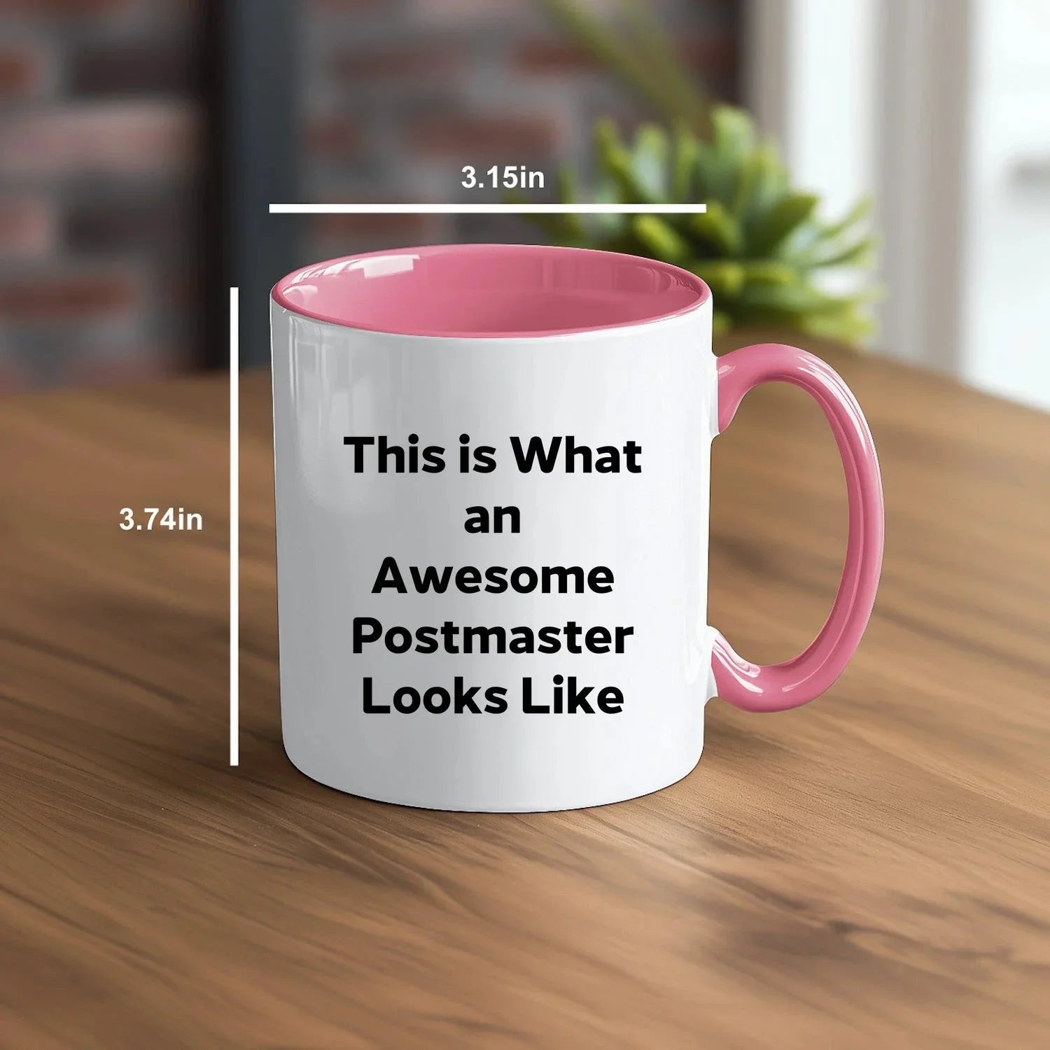 Funny Postmaster Quotes Two Tone Coffee Mug, Gifts from Friends for Postmaster Graduation, Inspirational Mug for Him/Her, 11oz Ceramic