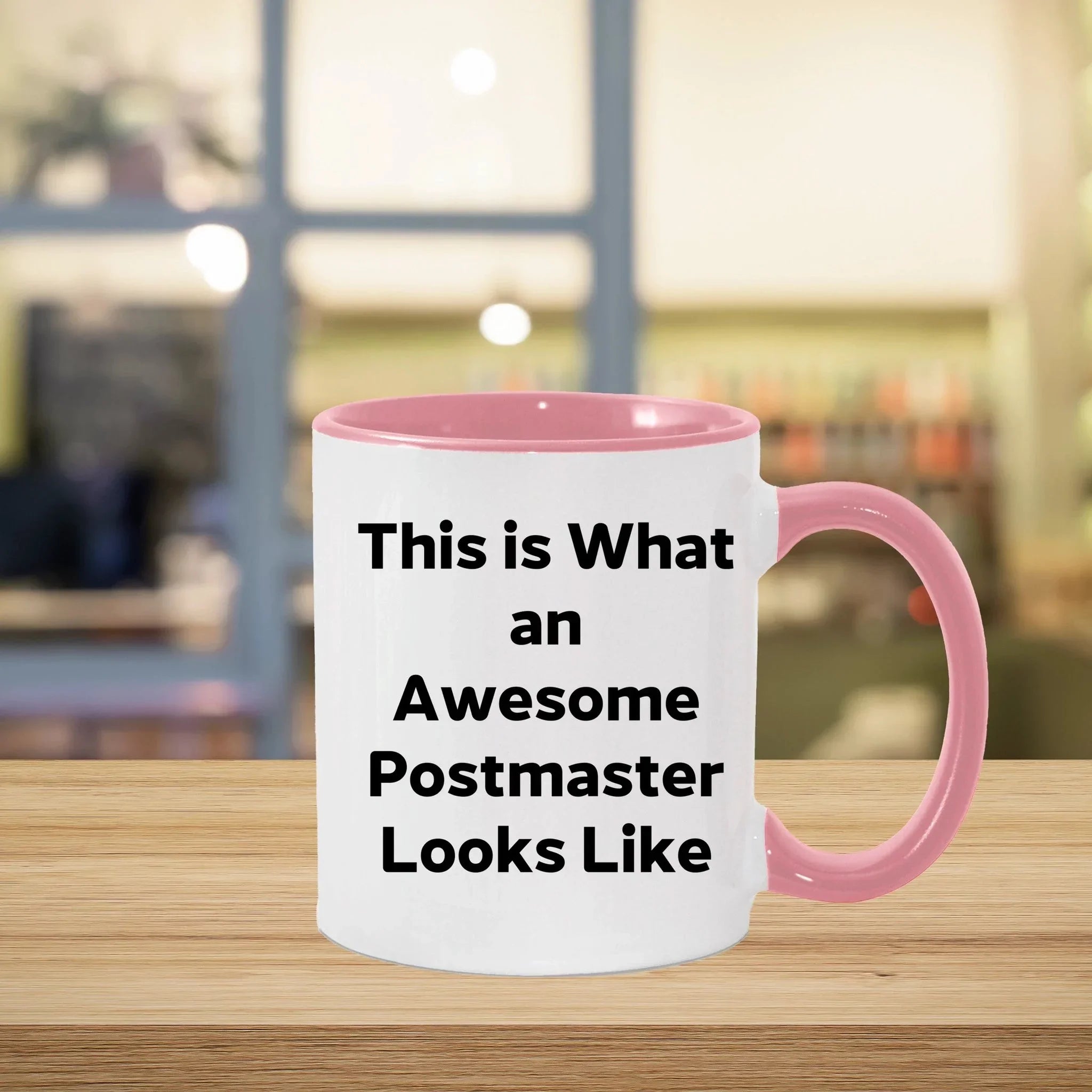 Funny Postmaster Quotes Two Tone Coffee Mug, Gifts from Friends for Postmaster Graduation, Inspirational Mug for Him/Her, 11oz Ceramic