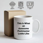 Postmaster Gifts from Friends, Fun Inspirational Quote White Coffee Mug, Graduation Unique Gifts for Him or Her