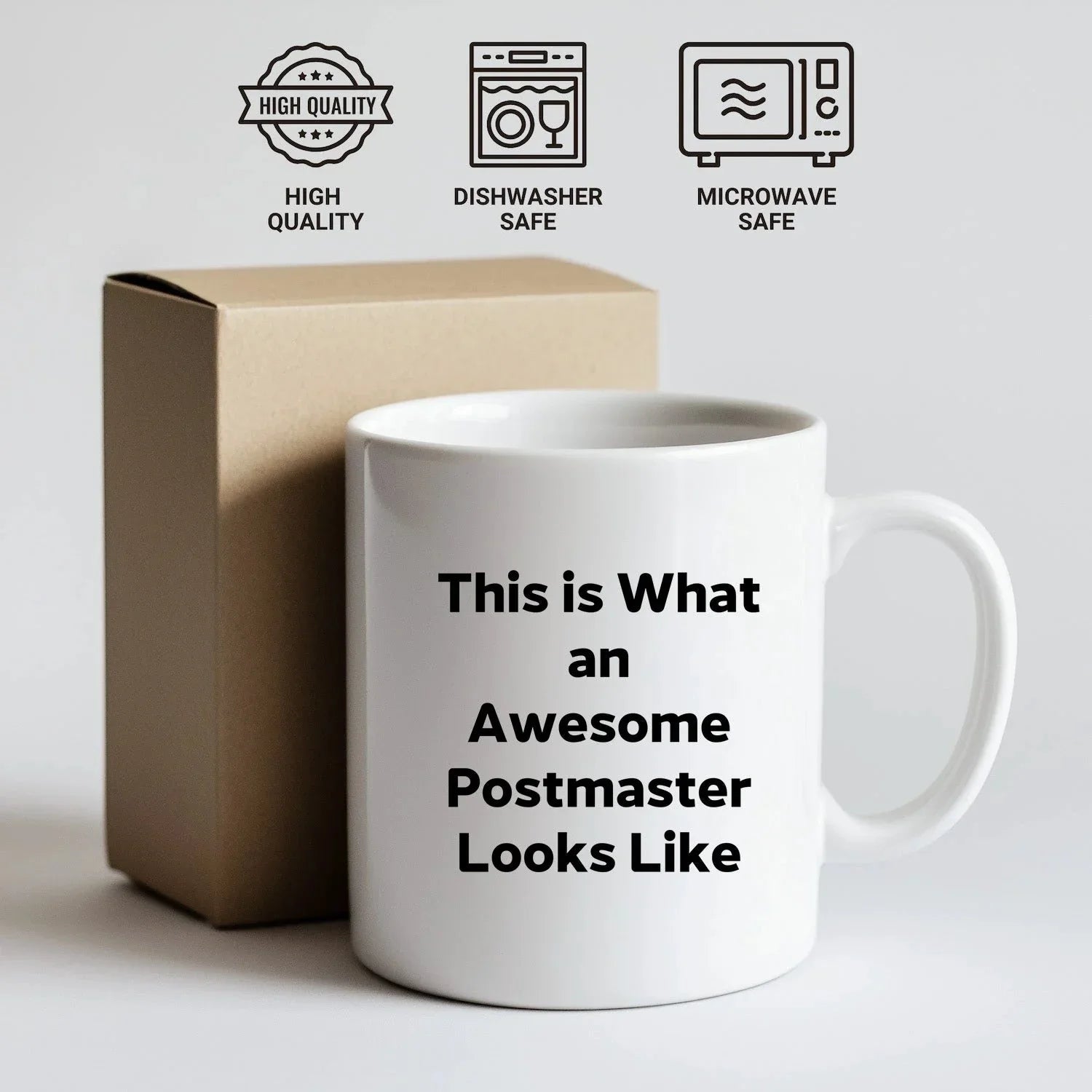 Postmaster Gifts from Friends, Fun Inspirational Quote White Coffee Mug, Graduation Unique Gifts for Him or Her