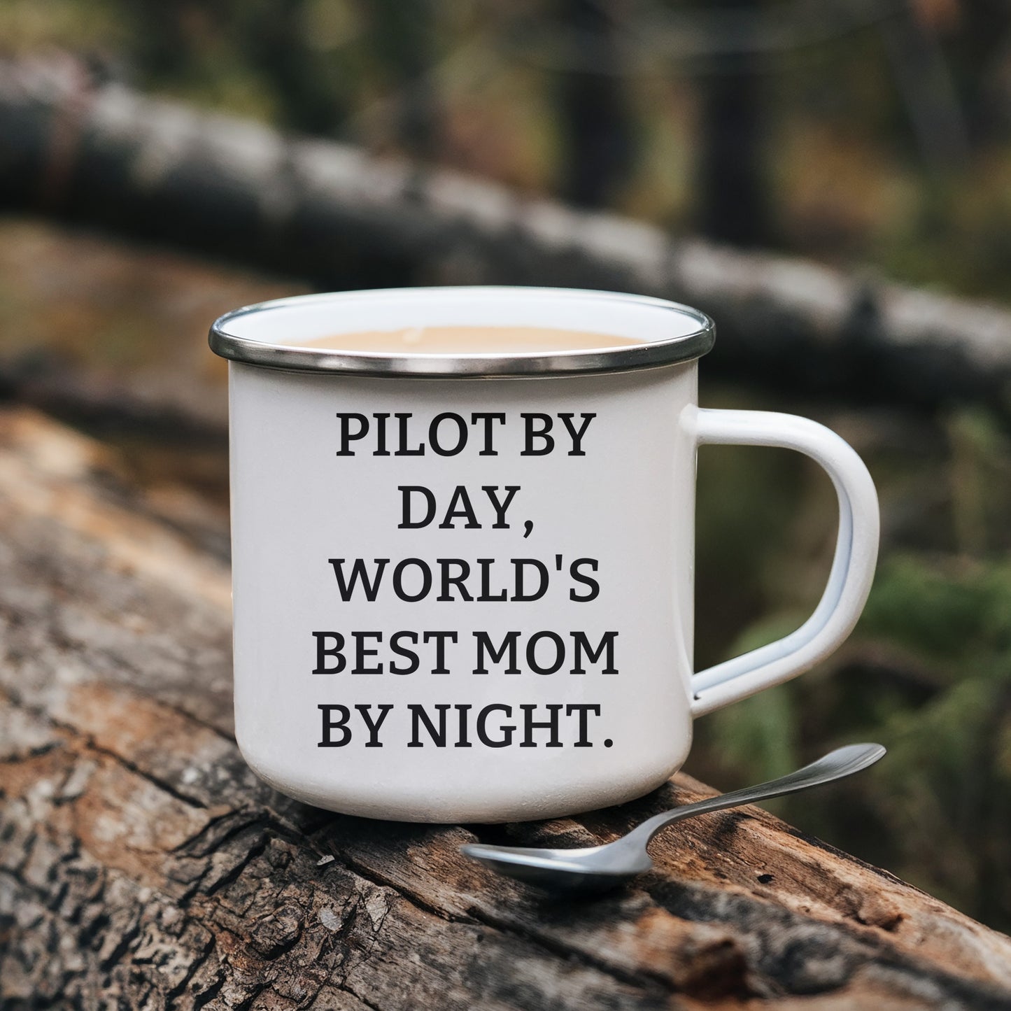 Pilot by Day, World's Best Mom's at Night 12 oz Camping Mug