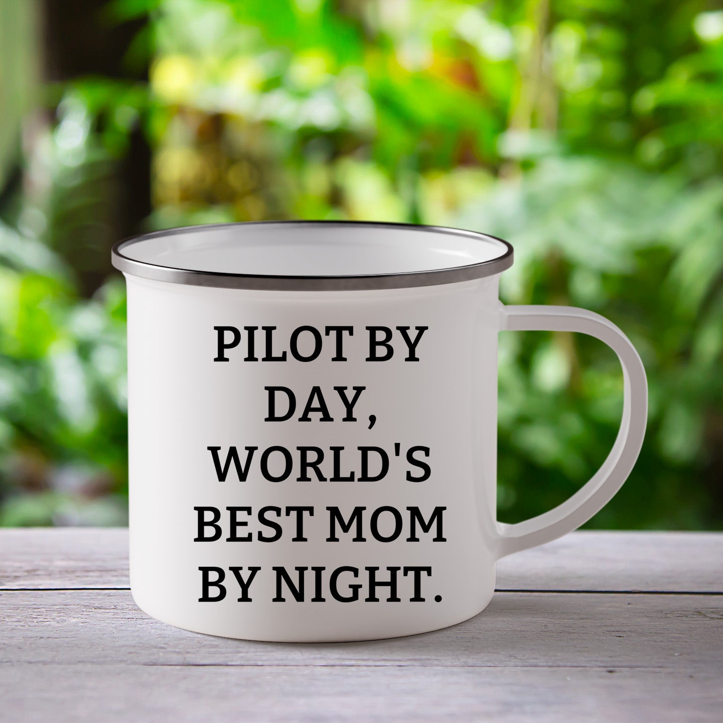 Pilot by Day, World's Best Mom's at Night 12 oz Camping Mug