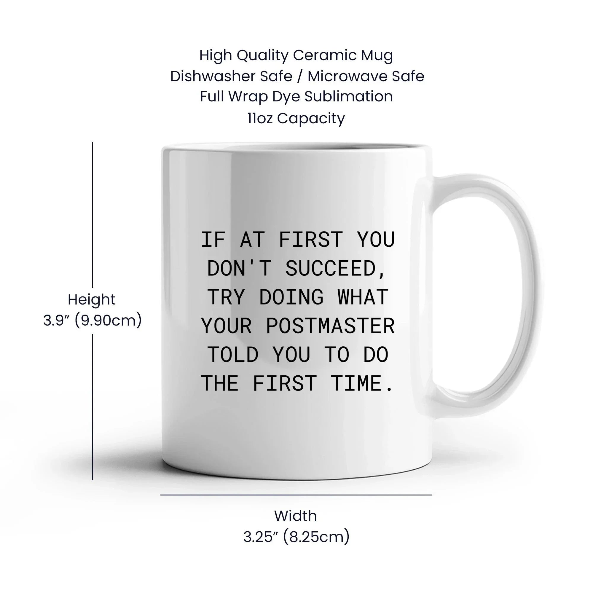 Funny Quote Postmaster White Coffee Mug Gifts for Postmaster from Friends