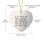 Funny Postmaster Heart Ornament, Gifts from Friends for Christmas Unique Postmaster Gifts, Inspirational Quote Postmaster Ornament